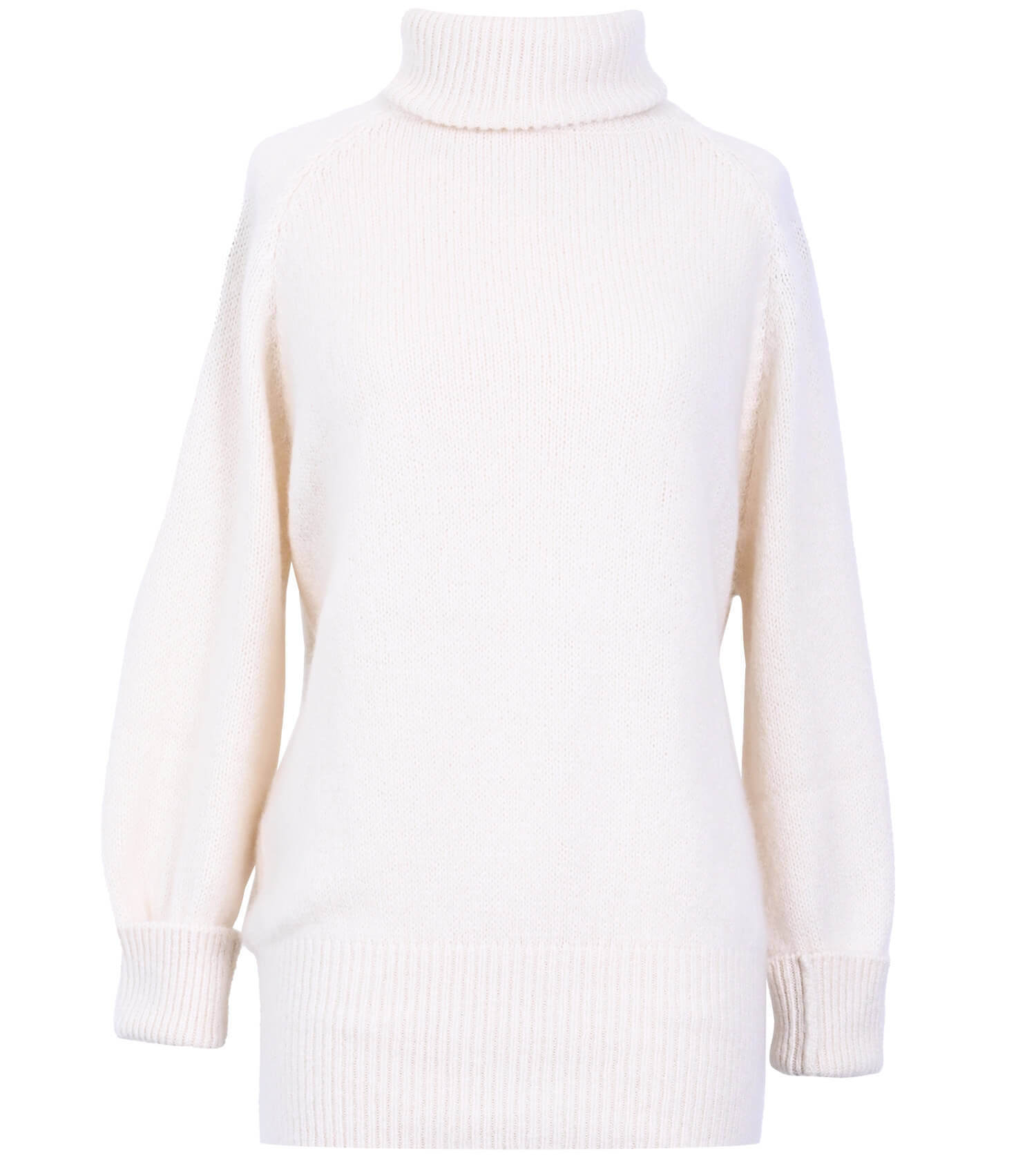 DUSAN T-Neck RAG.SWT.Wide band Sleeve Sweater