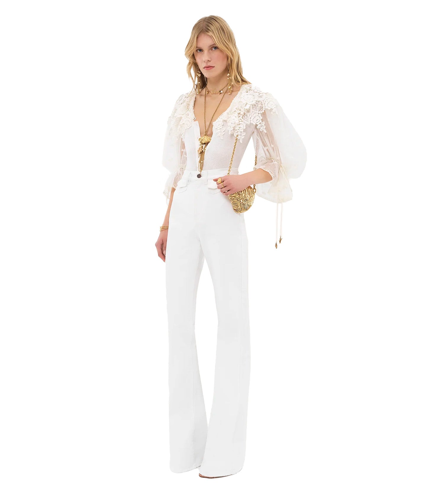 CHLOÉ High-Rise Flare Jeans, Runway
