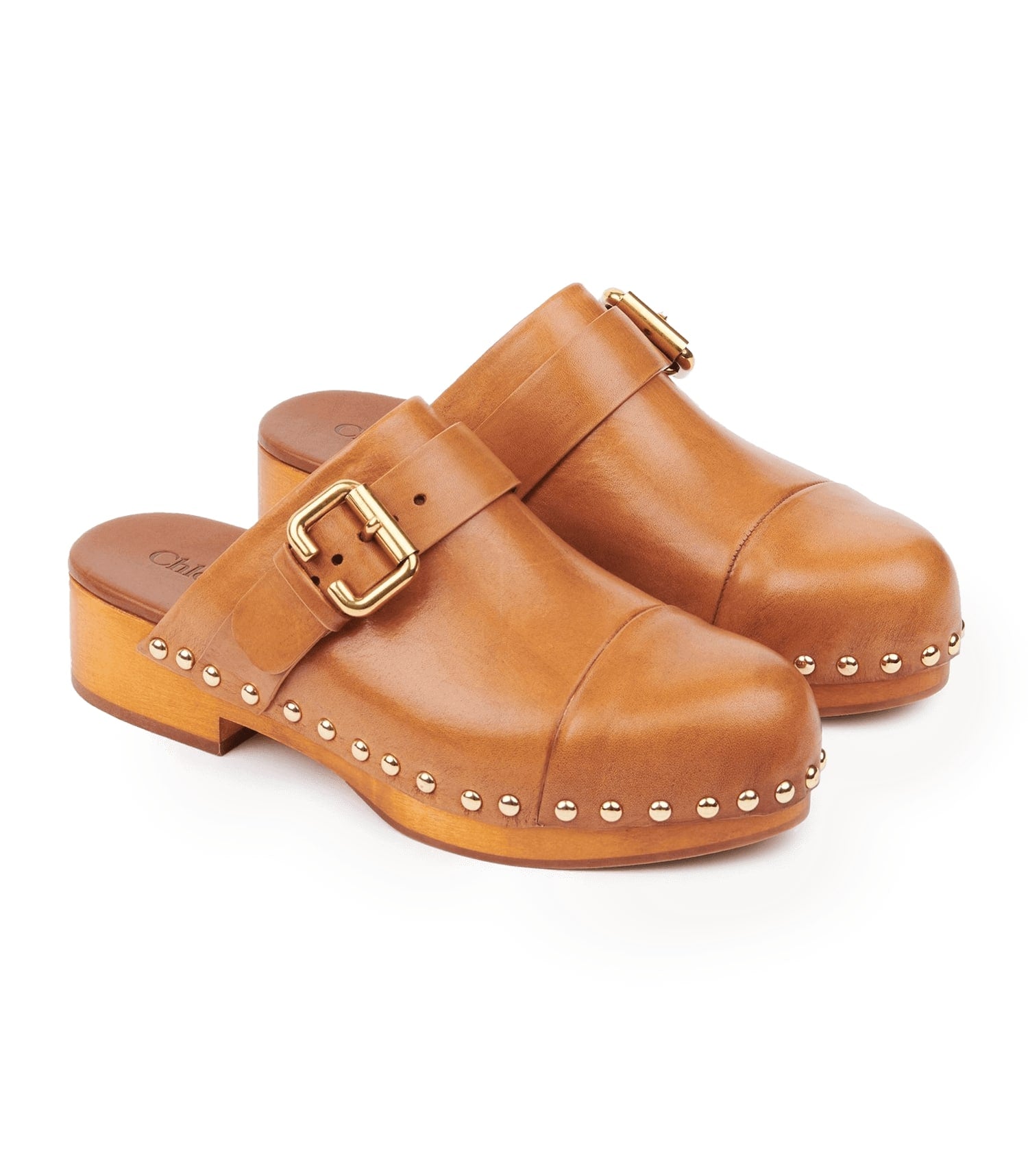 CHLOÉ Jannette Clog Low Wooden Wedge Platform