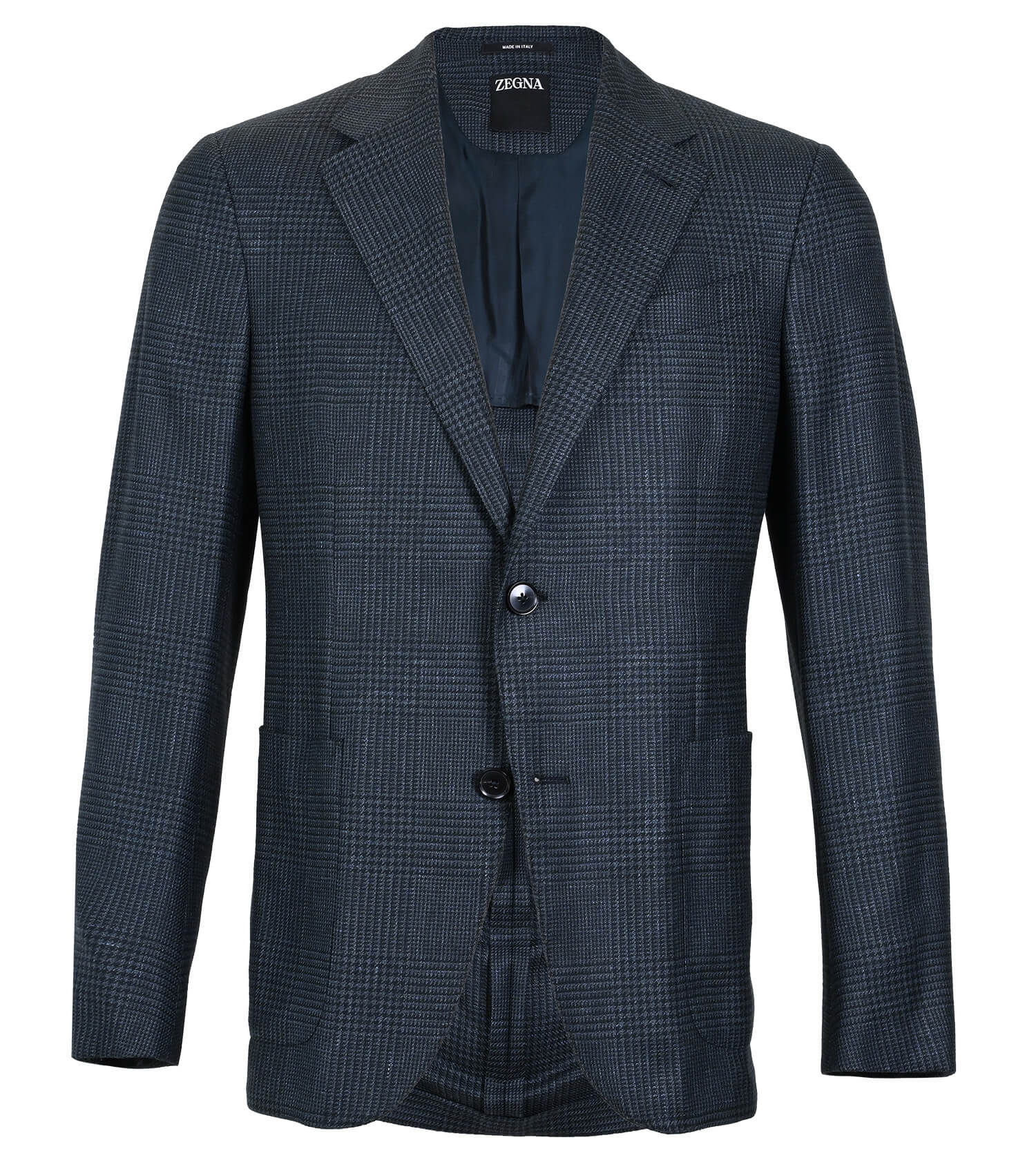 ZEGNA Cashmere/Silk/Linen Plaid Sport Coat