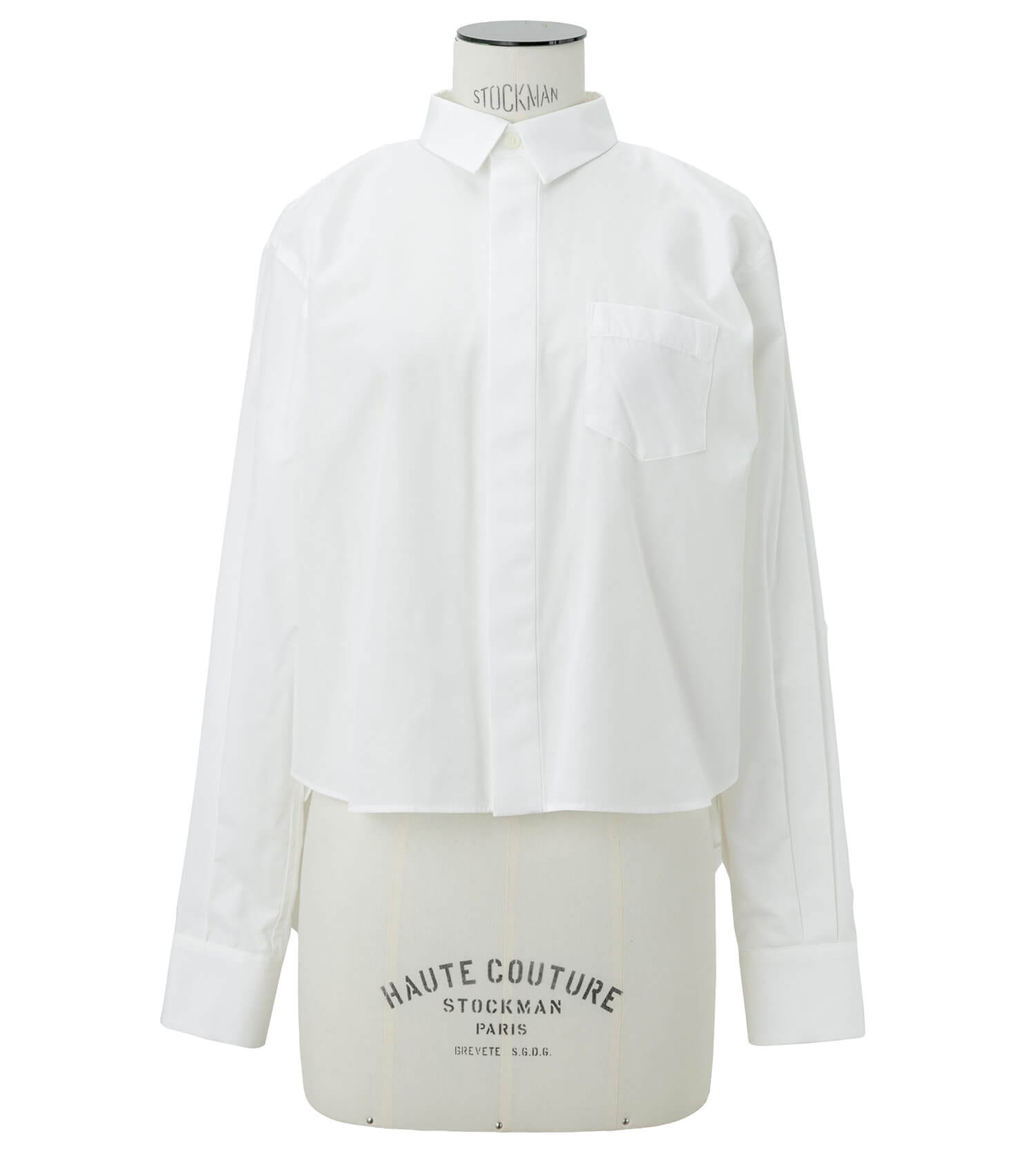 SACAI Poplin Shirt With Side Ruffle Detail
