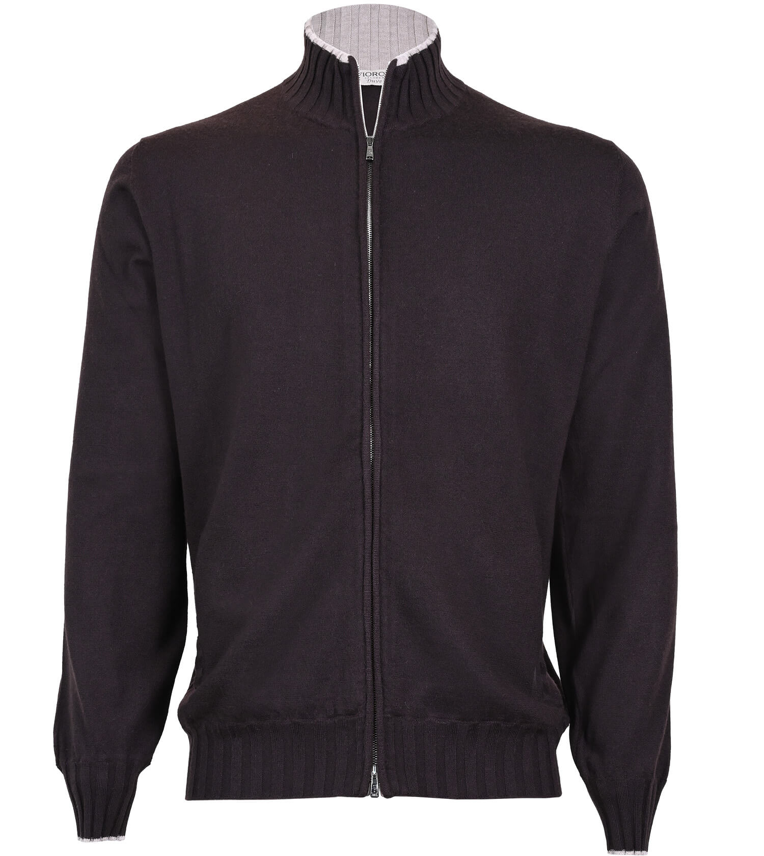 FIORONI Duvet Cashmere Long Sleeve Knit Bomber