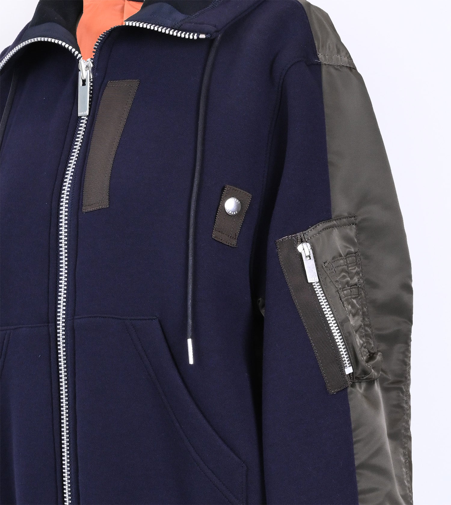 SACAI Sponge x Nylon Twill Hoodie