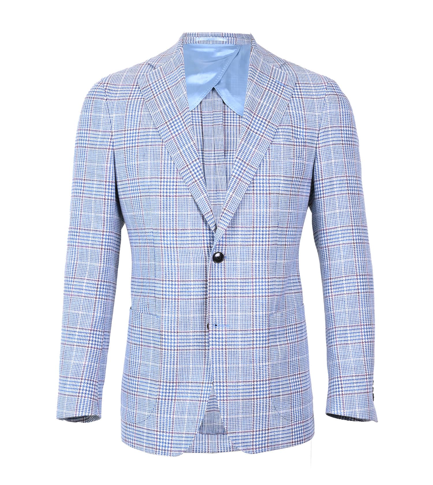 SAM MALOUF ORANGE LABEL Blue/Red Glen Plaid Sport Coat