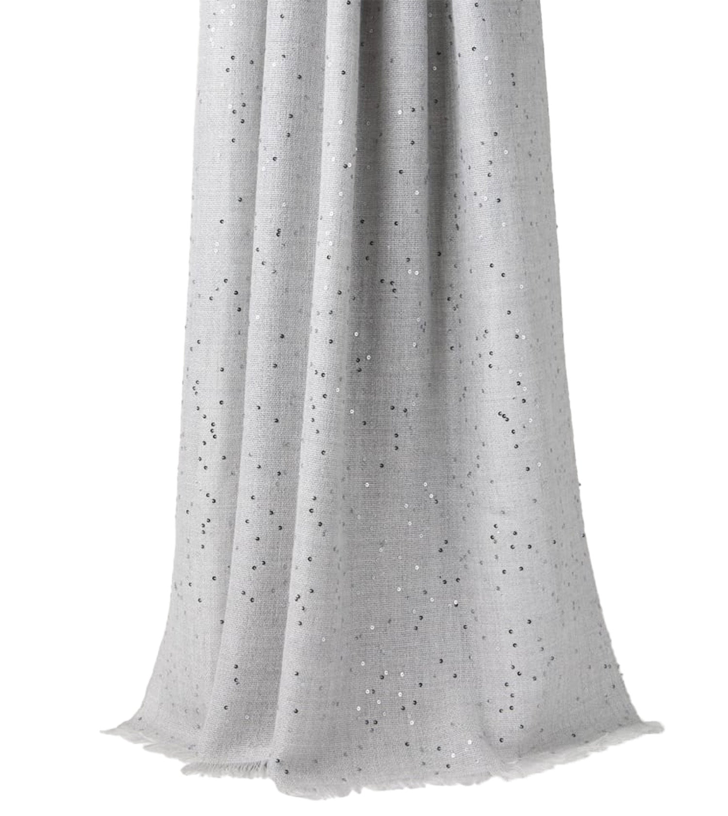 BRUNELLO CUCINELLI Linen Silk Micro Paillette Scarf