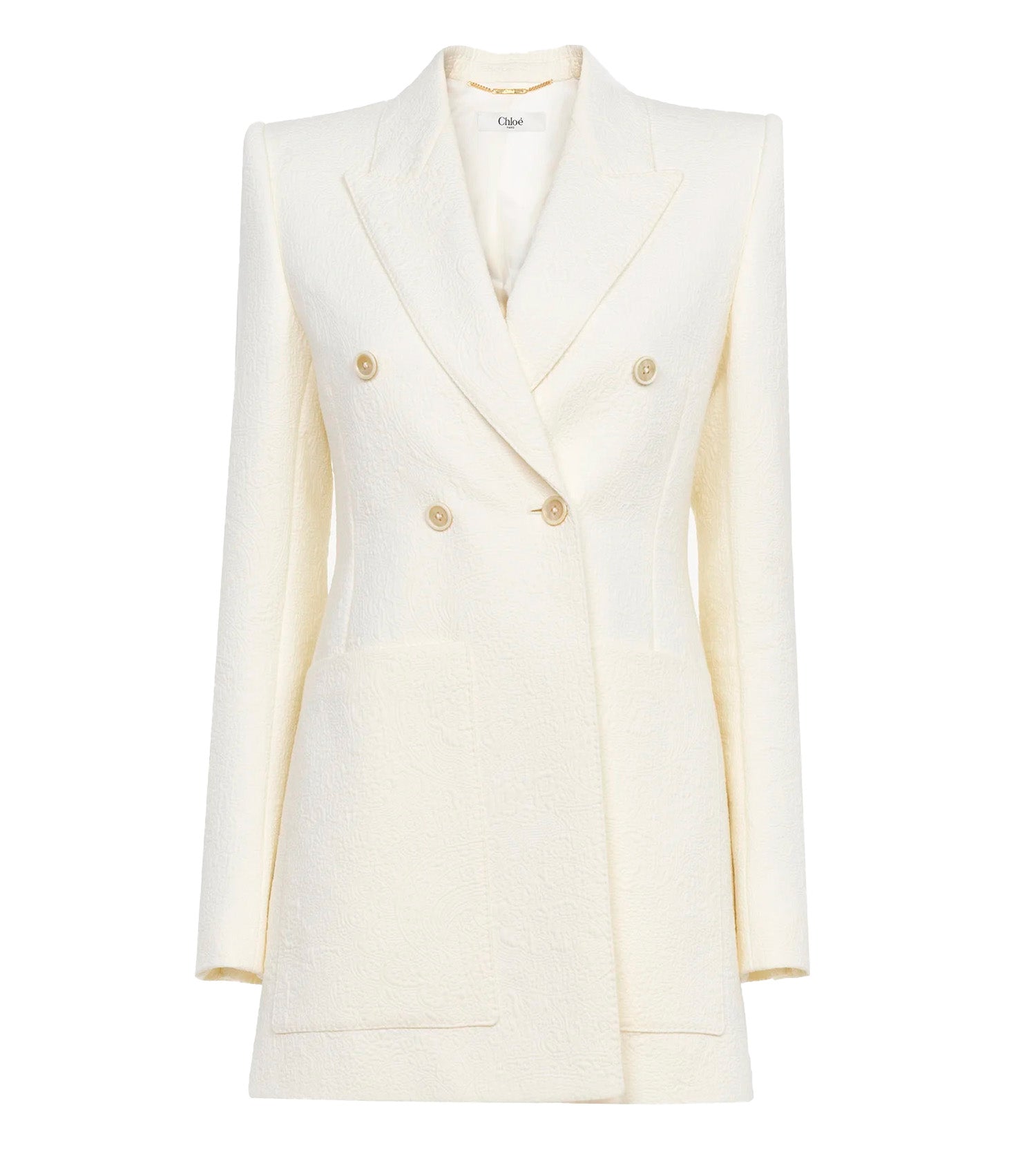 CHLOÉ Cotton Mix Quilted Jacquard Blazer