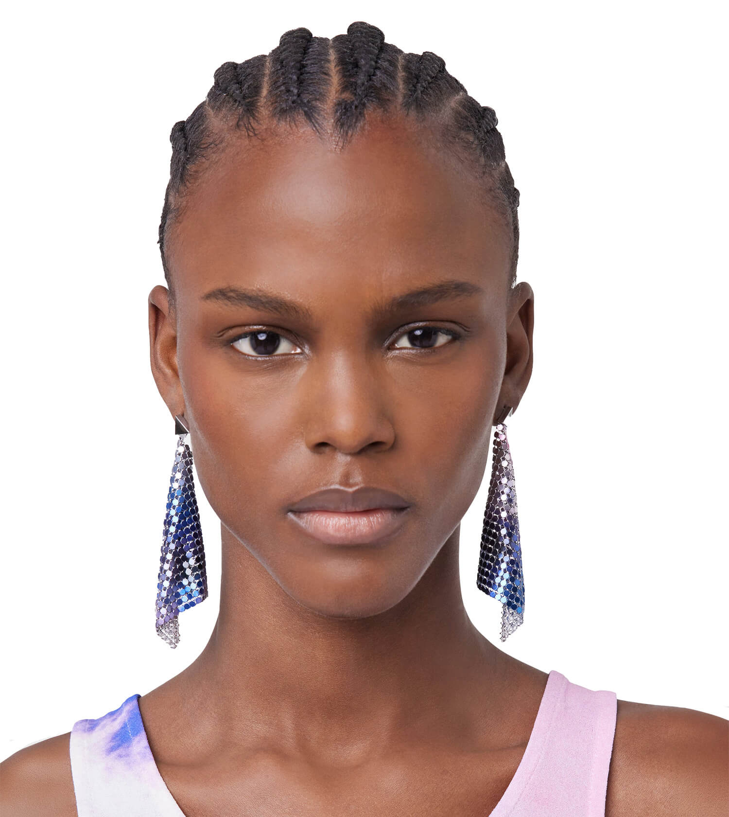 RABANNE Itambfabosna Lilac Mesh Earring