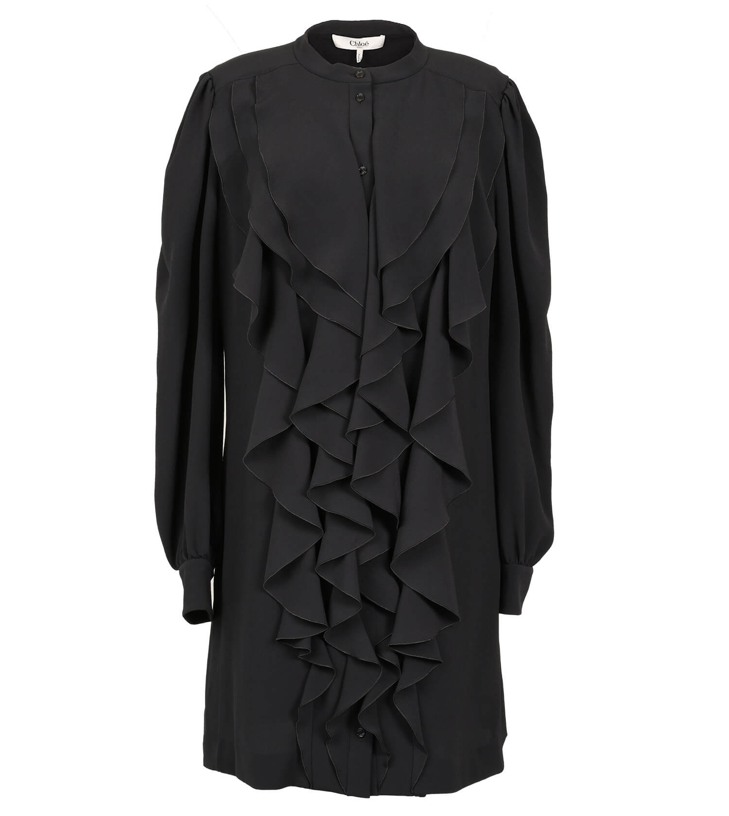 CHLOÉ Ruffle Mini Black Dress