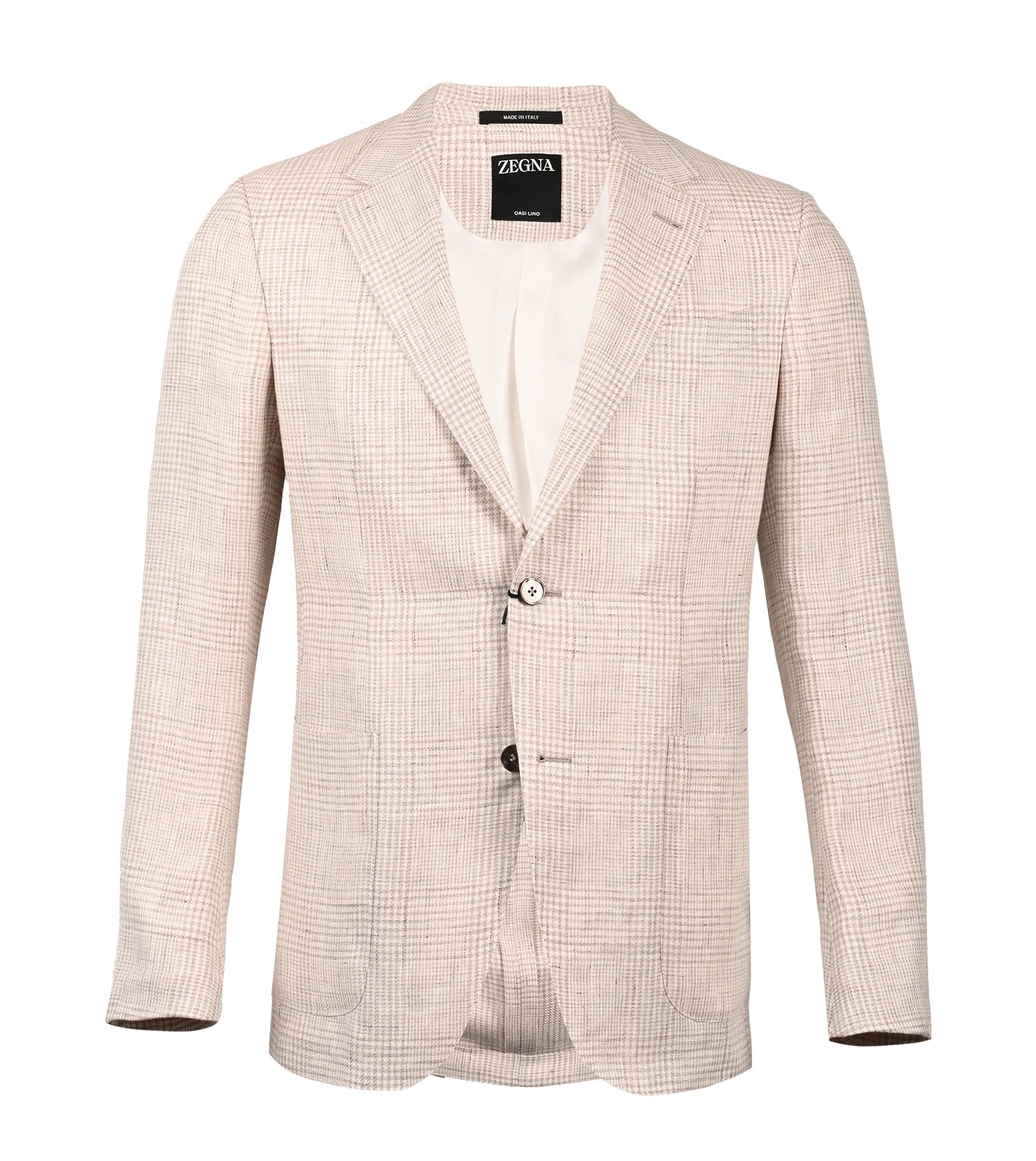 ZEGNA Prince of Wales Oasi Lino Sport Coat