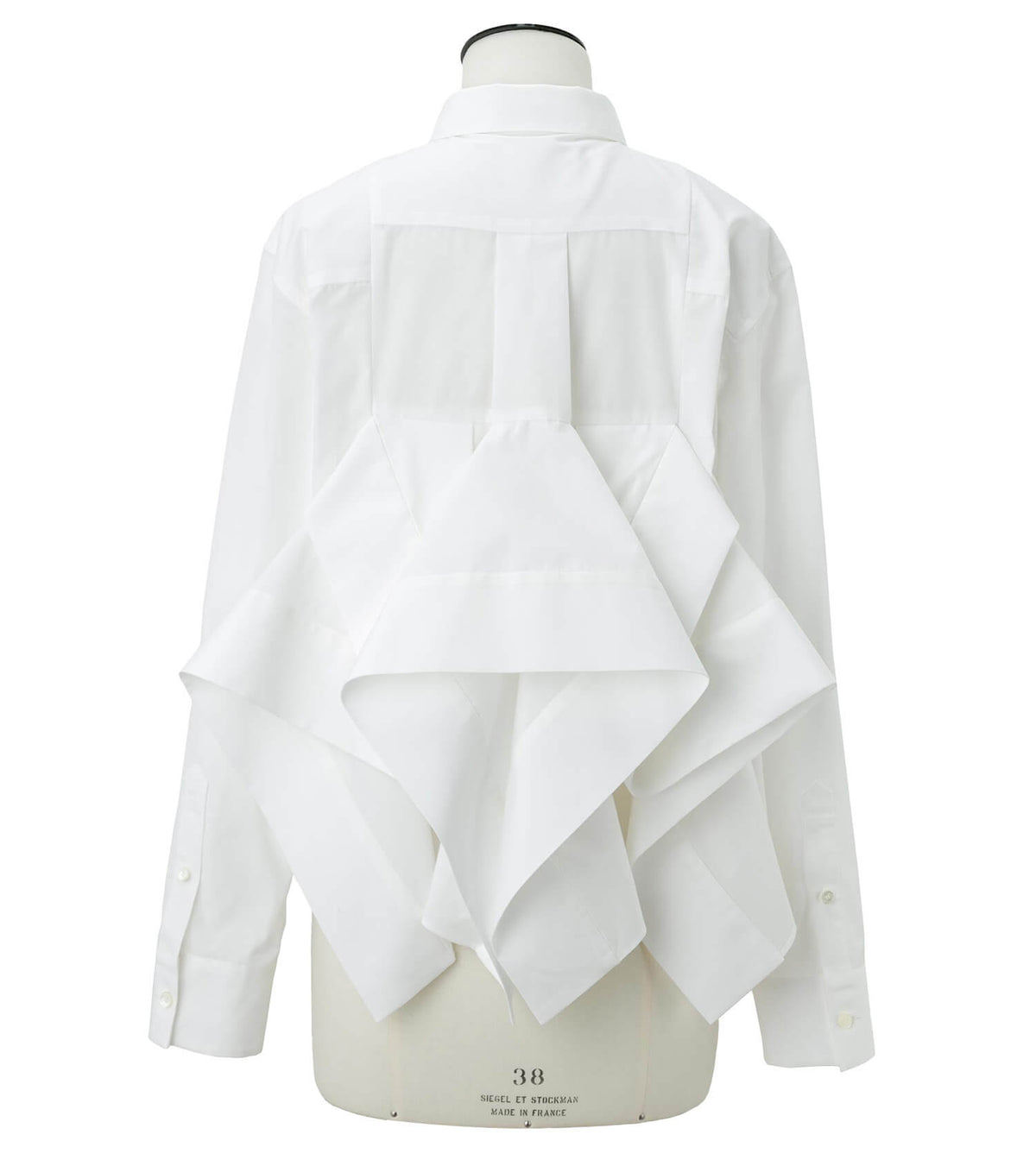 SACAI Poplin Shirt With Side Ruffle Detail | Sam Malouf Authentic 