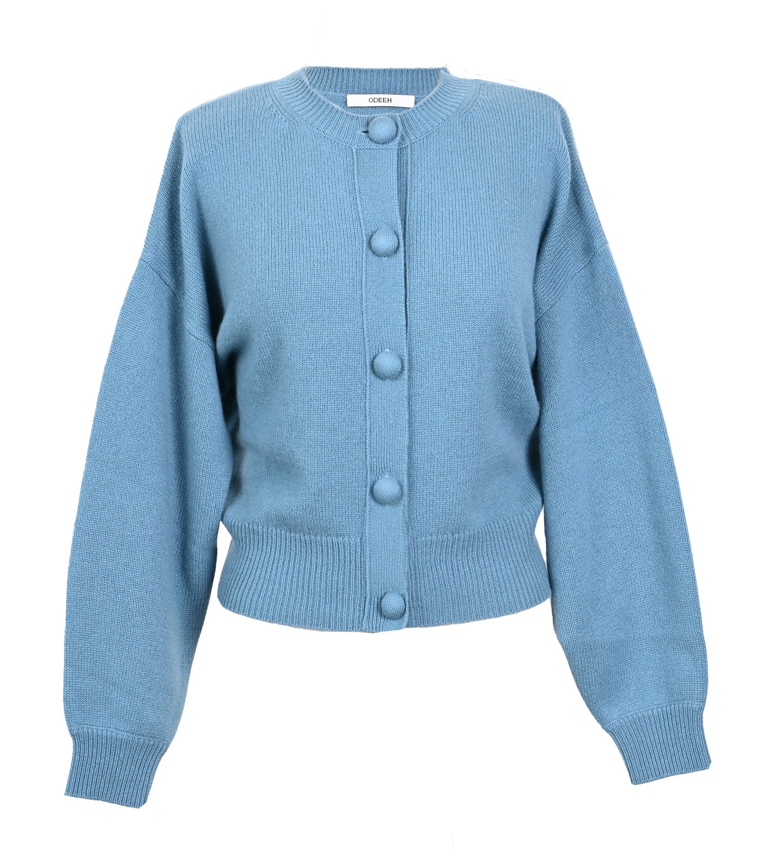 ODEEH Crew Neck Puffy Cardigan