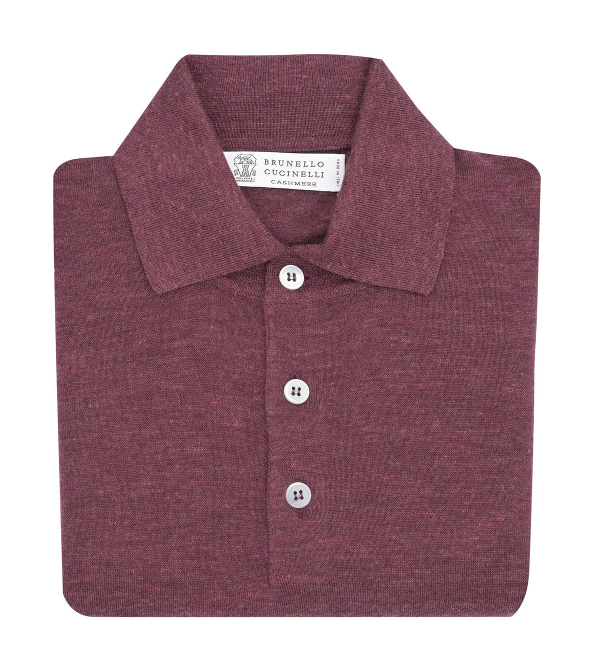 BRUNELLO CUCINELLI Cashmere Long Sleeve Polo | Sam Malouf 