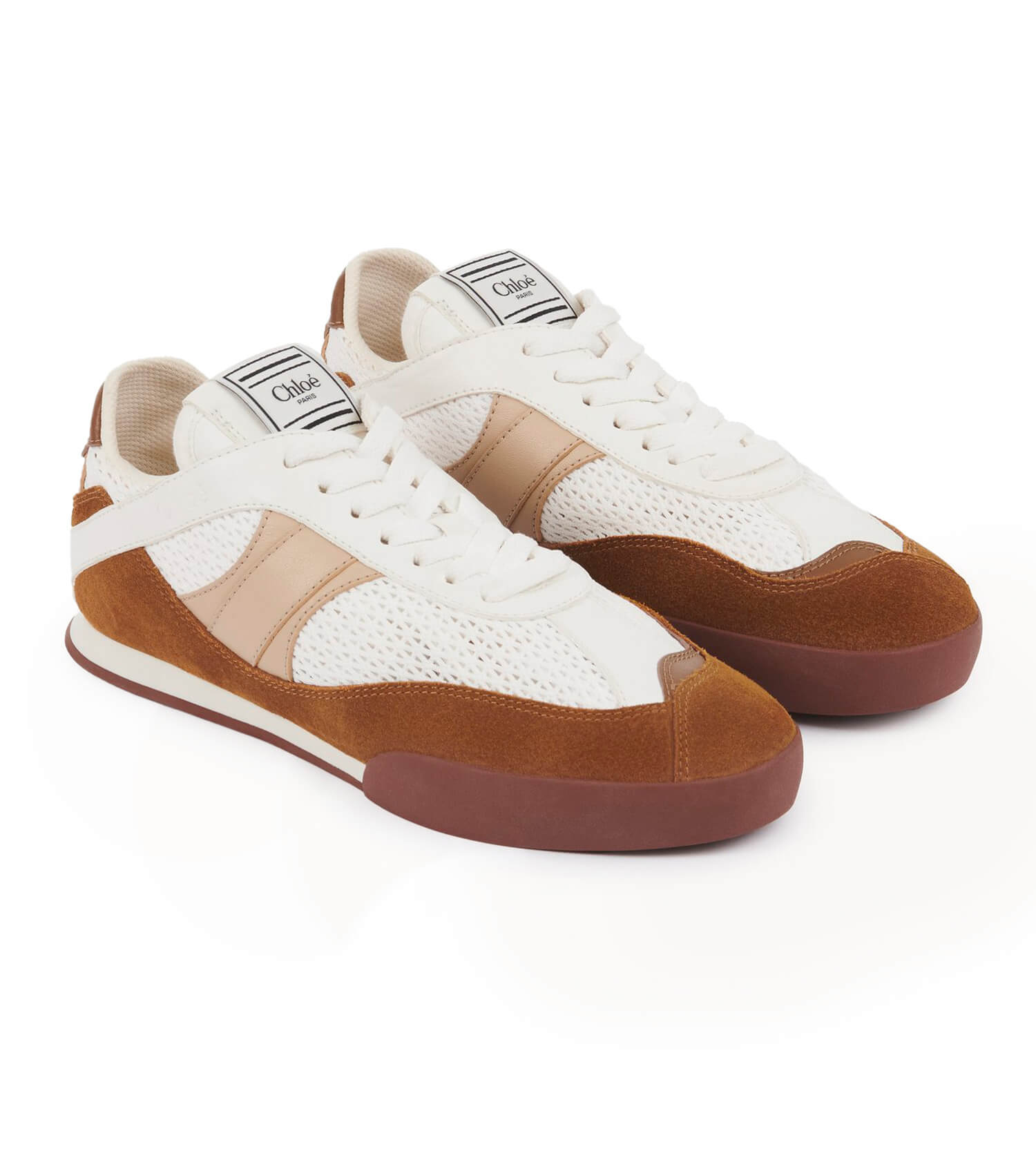 CHLOÉ Sneakers Natural Brown Mesh