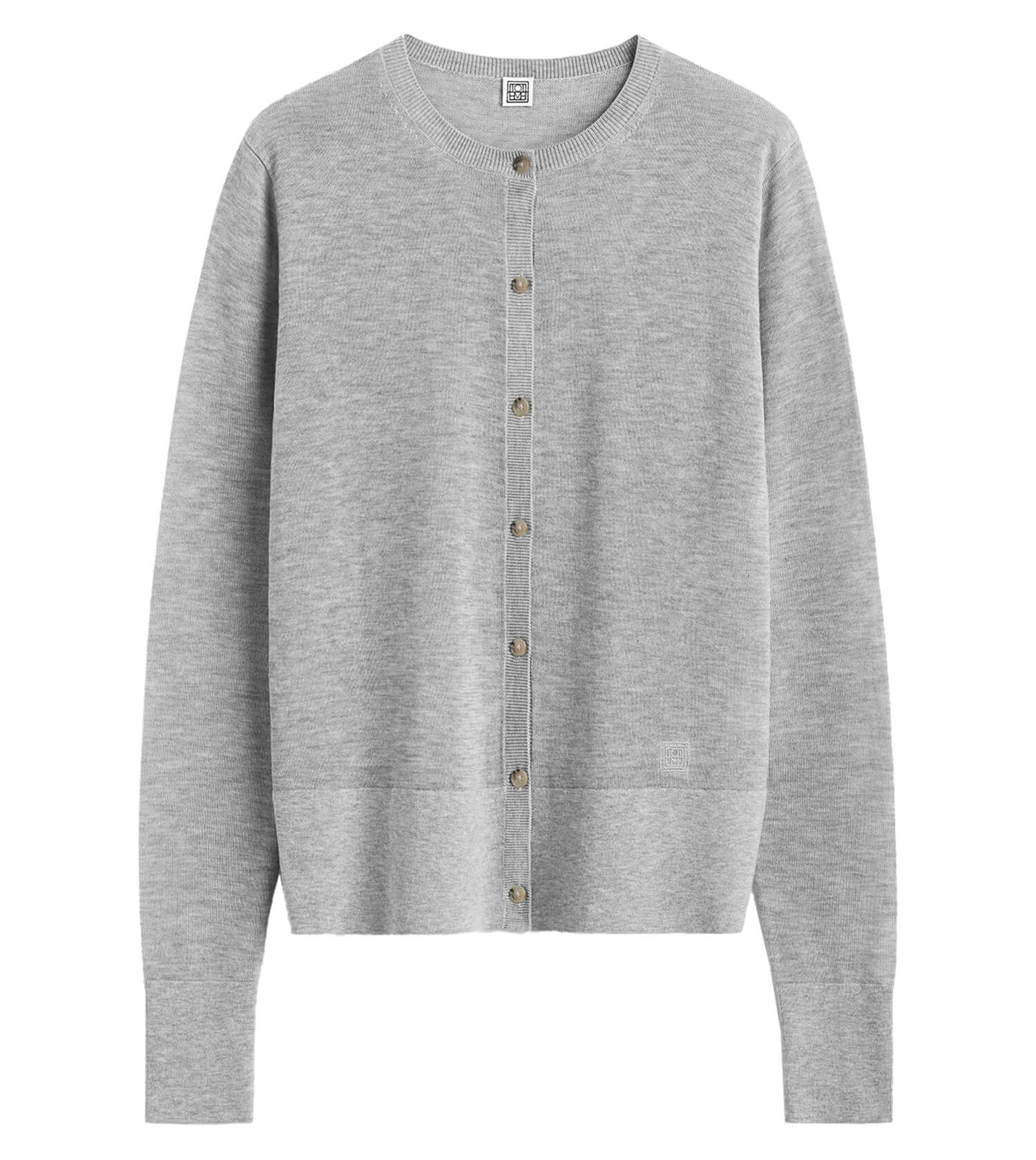 TOTEME Fine knit cardigan Lyecell Cash Blended