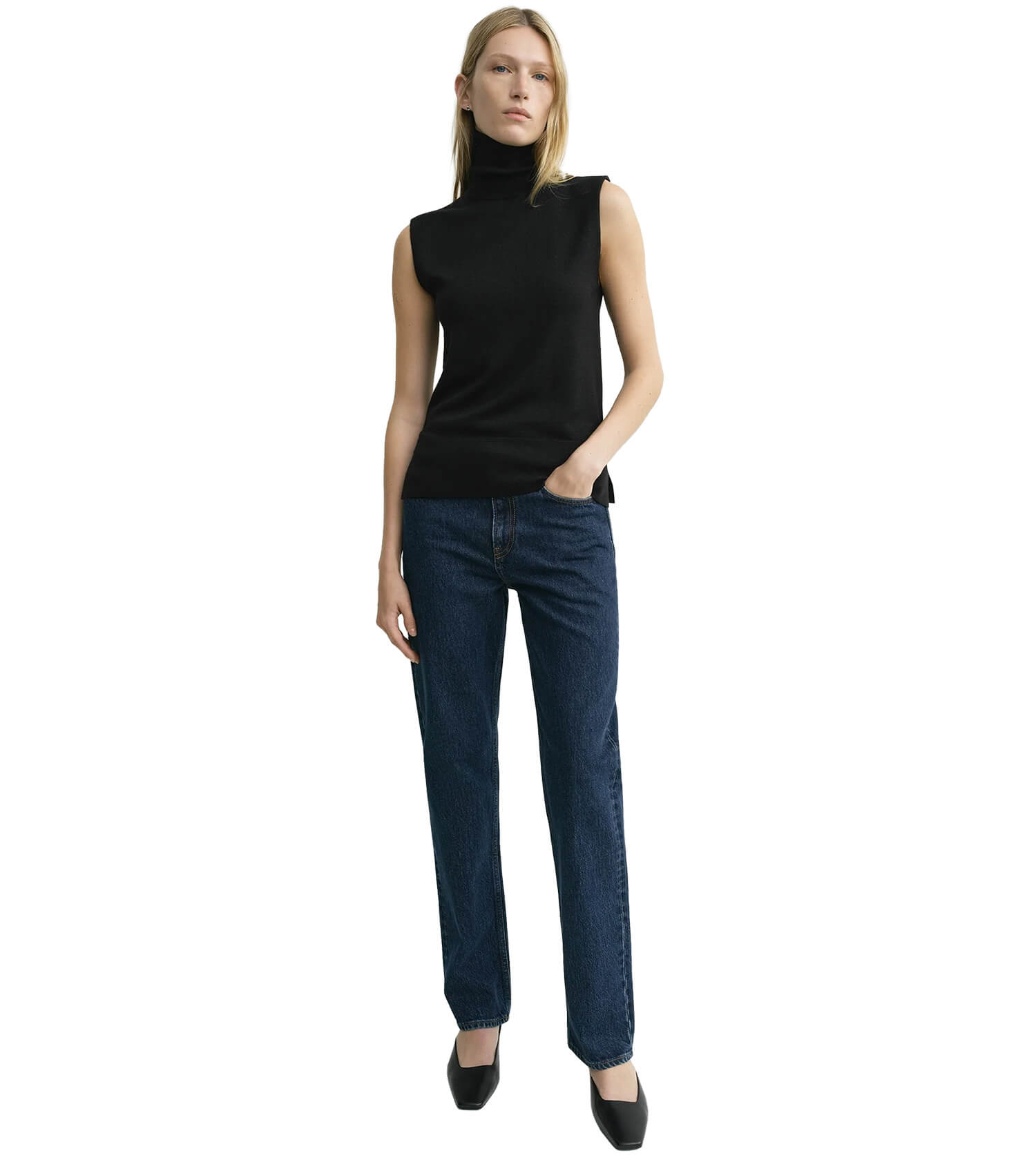 TOTEME Sleeveless Fine Turtleneck