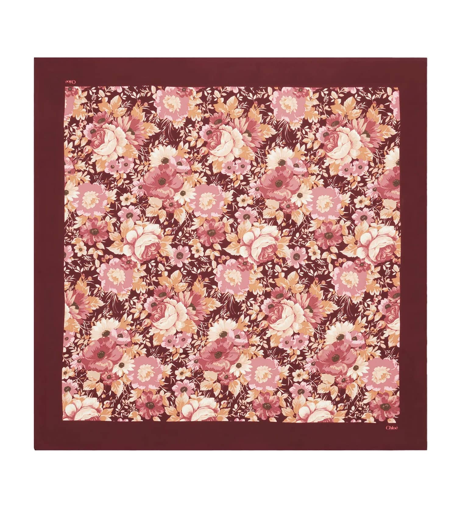 CHLOÉ Carre Silk Twill Scarf