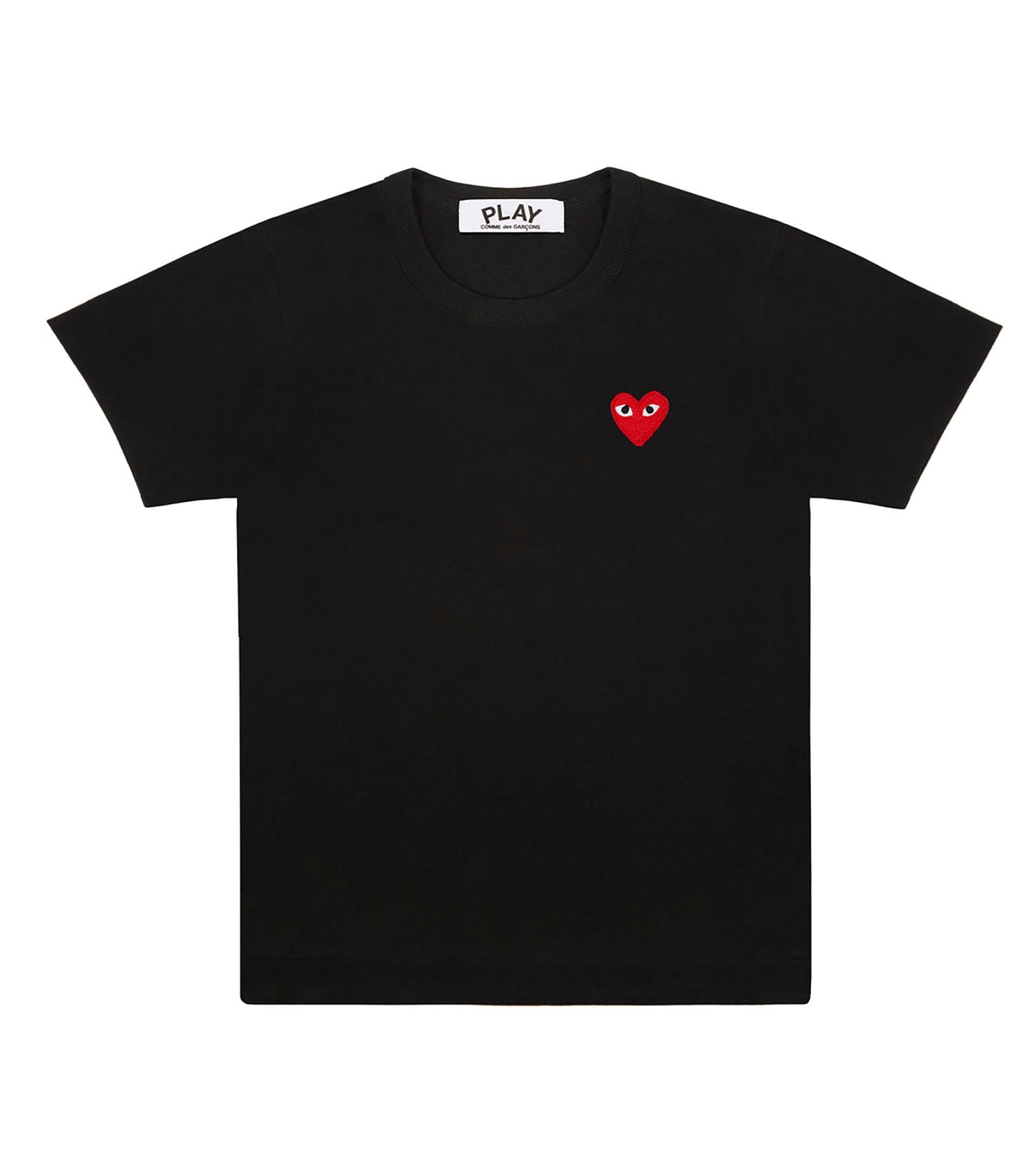 COMME DES GARÇONS PLAY Men's Red Heart T-Shirt in Black