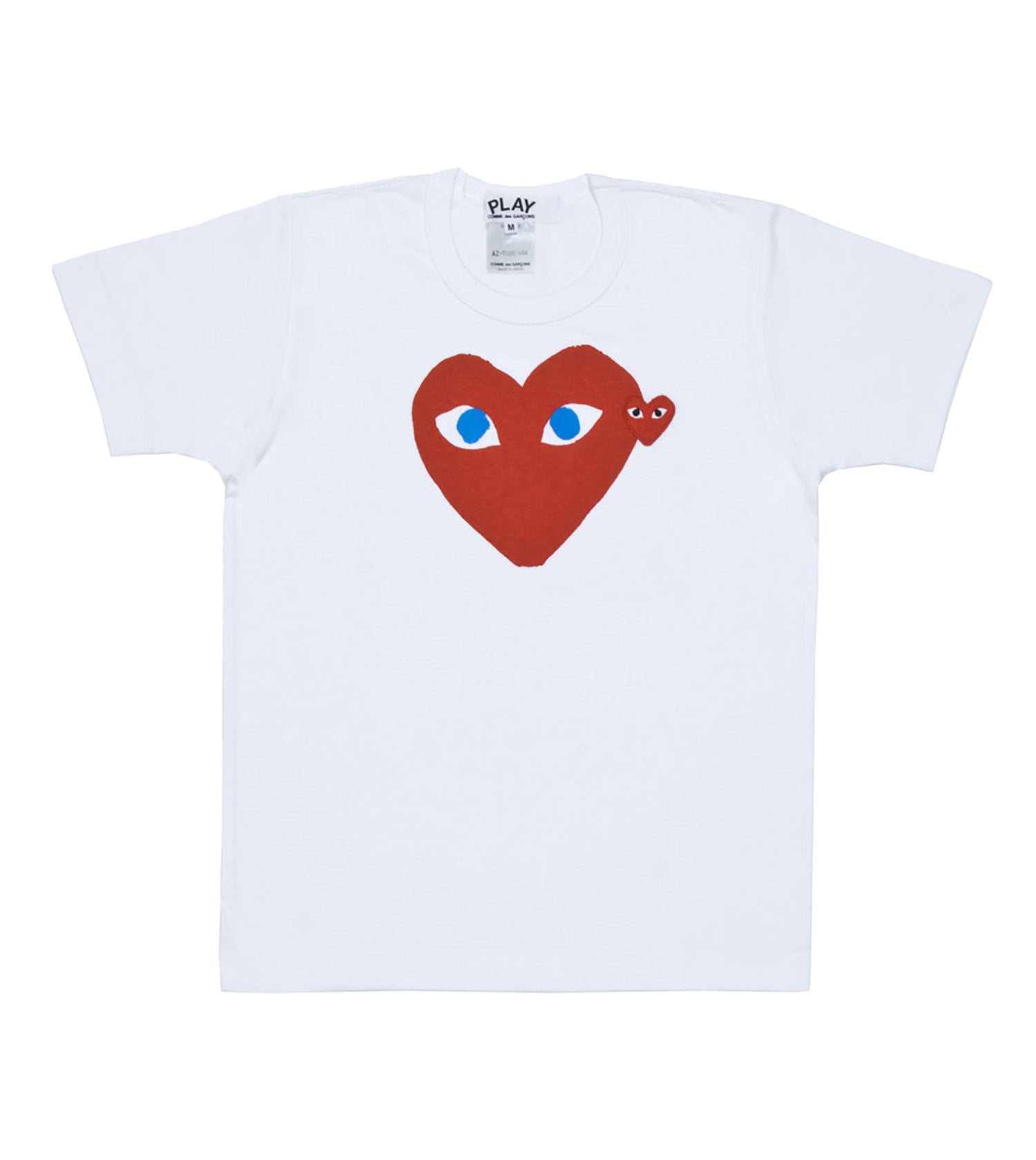 COMME DES GARÇONS PLAY Men's Red Blue Eyes T-Shirt White