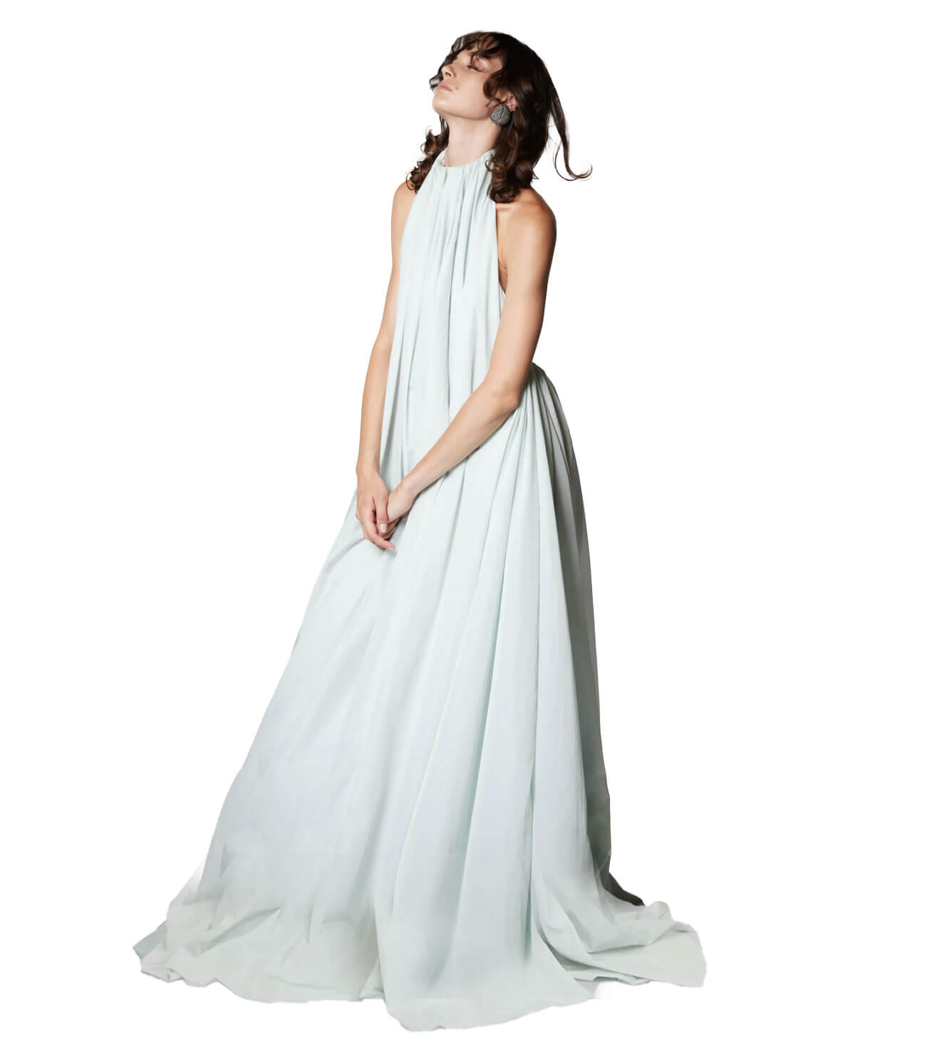 MAISON RABIH KAYROUZ Taffeta Halter Evening Gown