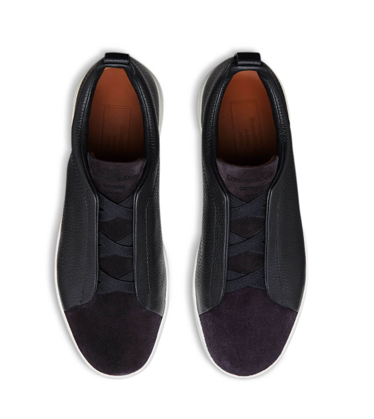 ZEGNA Leather/Suede Low Top Sneaker US Sizing