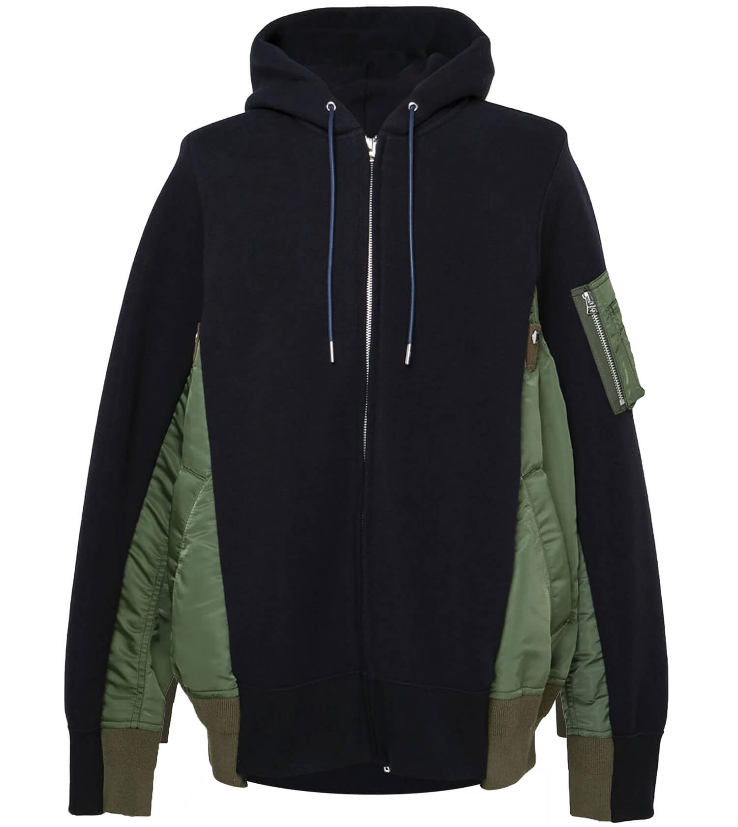 SACAI Sponge Sweat x Nylon Twill Hoodie