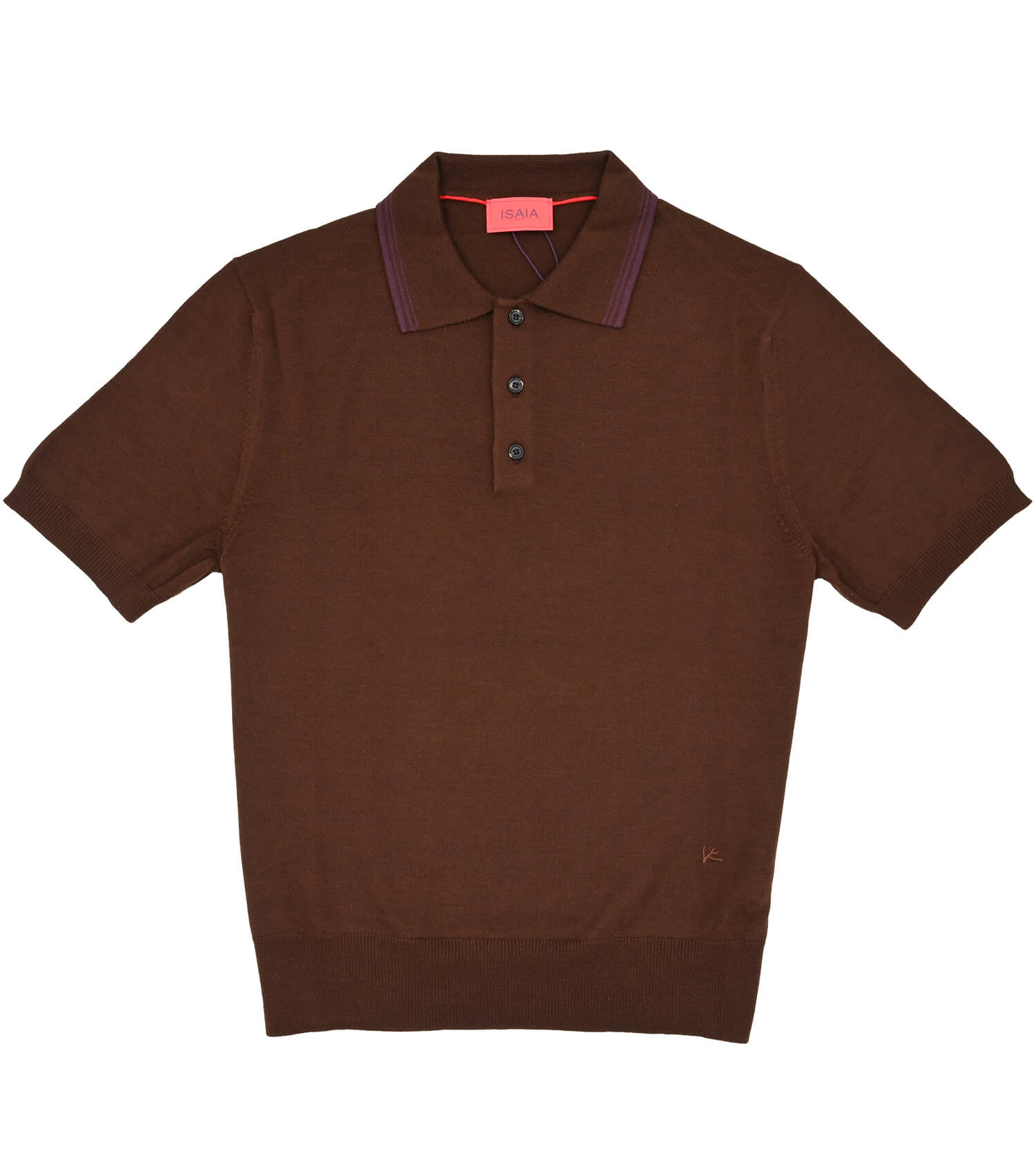ISAIA Wool/Cashmere/Silk Short Sleeve Polo