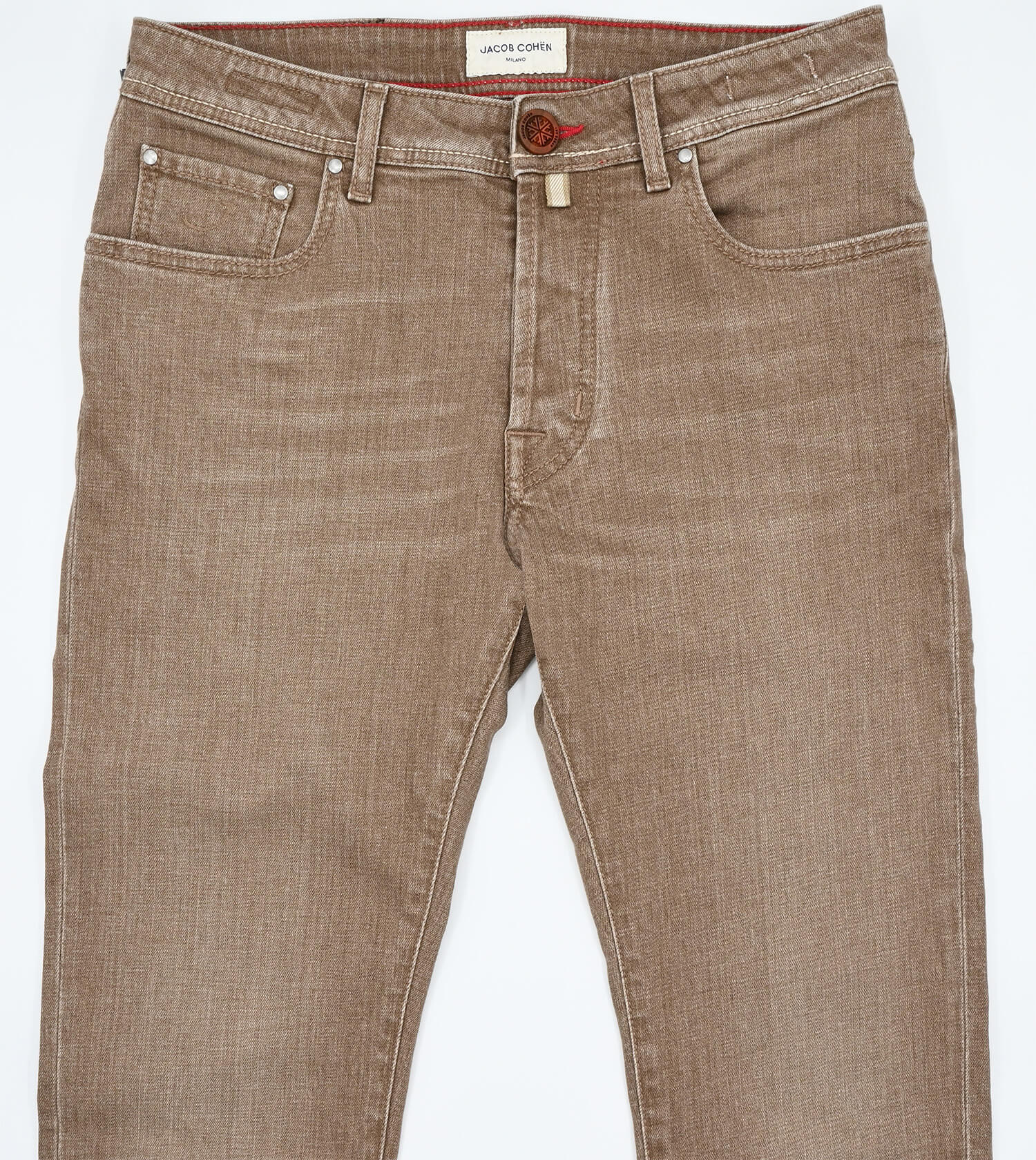 JACOB COHEN Washed Khaki 5 Pocket Pant
