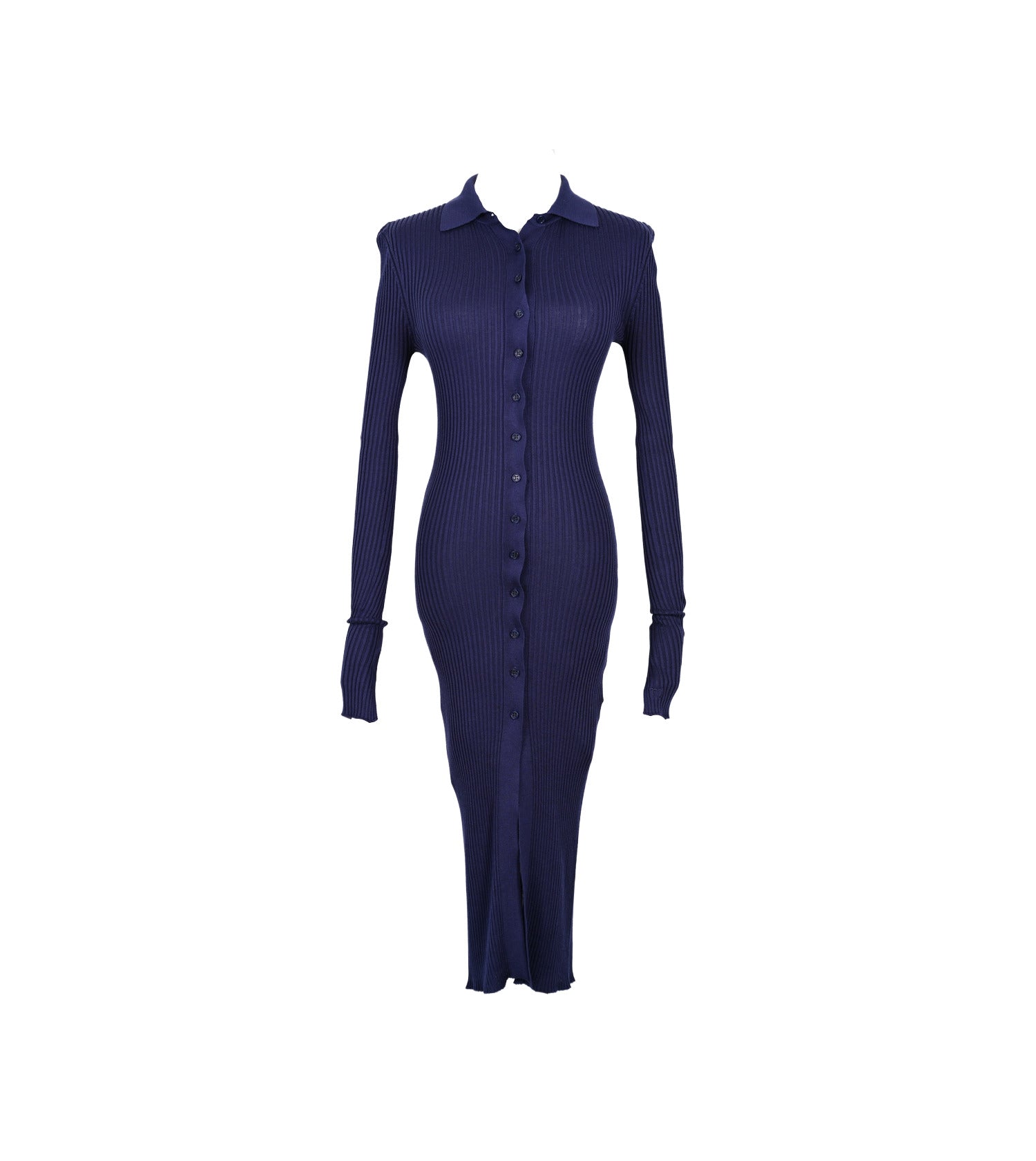 META CAMPANIA Collective Neith Longsleeve Rib Silk Dress