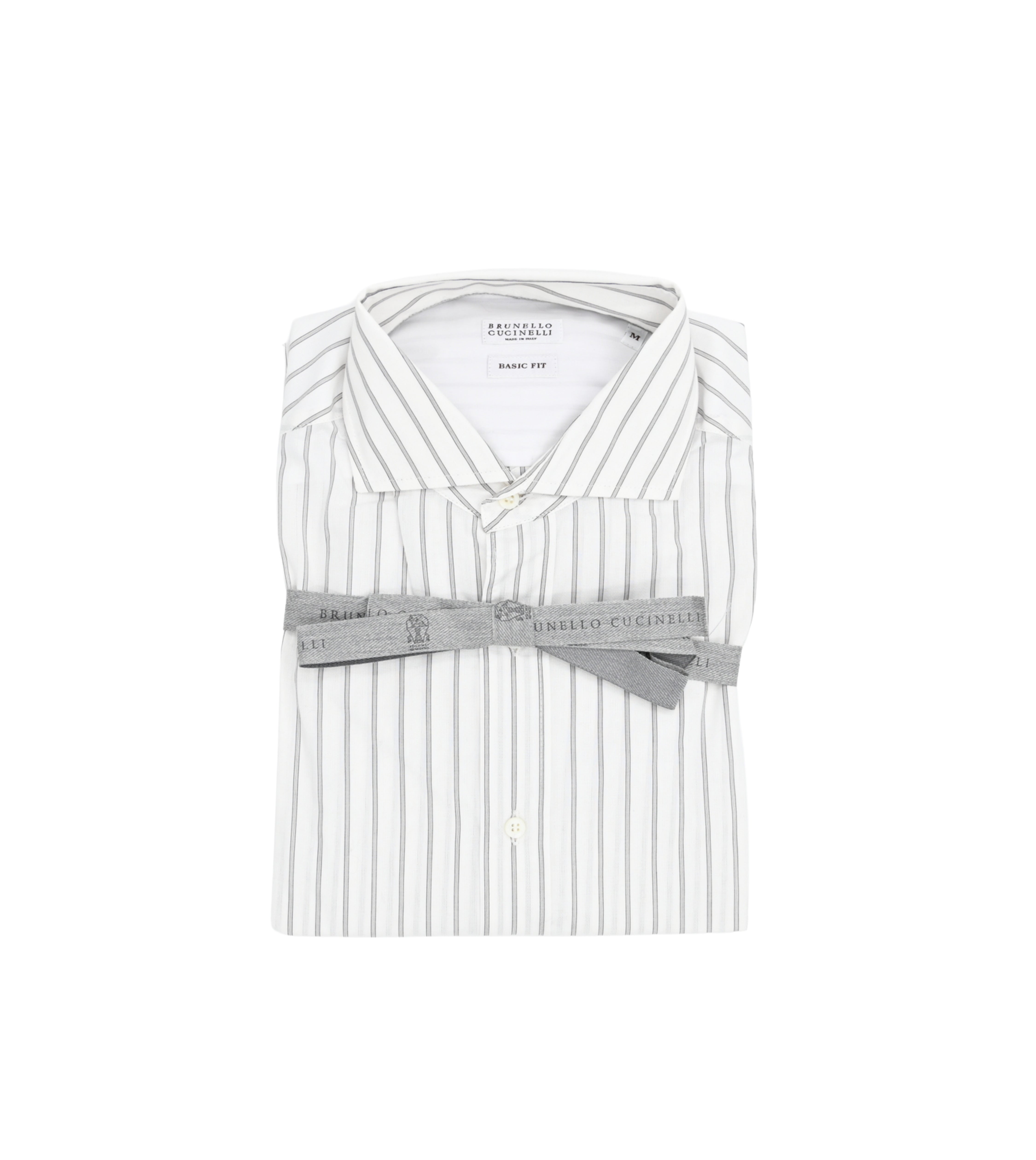 BRUNELLO CUCINELLI Oxford Track Stripe Sport Shirt