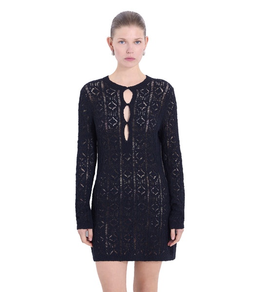 ワンピース Loulou Studio DRESS (EVAN BLACK) LOULOU STUDIO Evan Dress I ICON