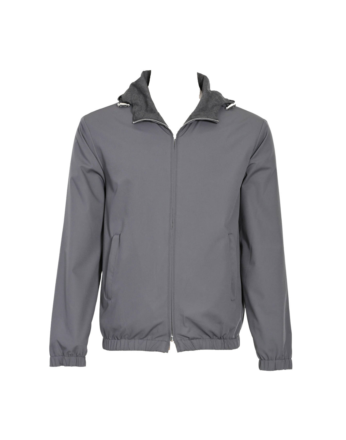 Gray jacket with a white background