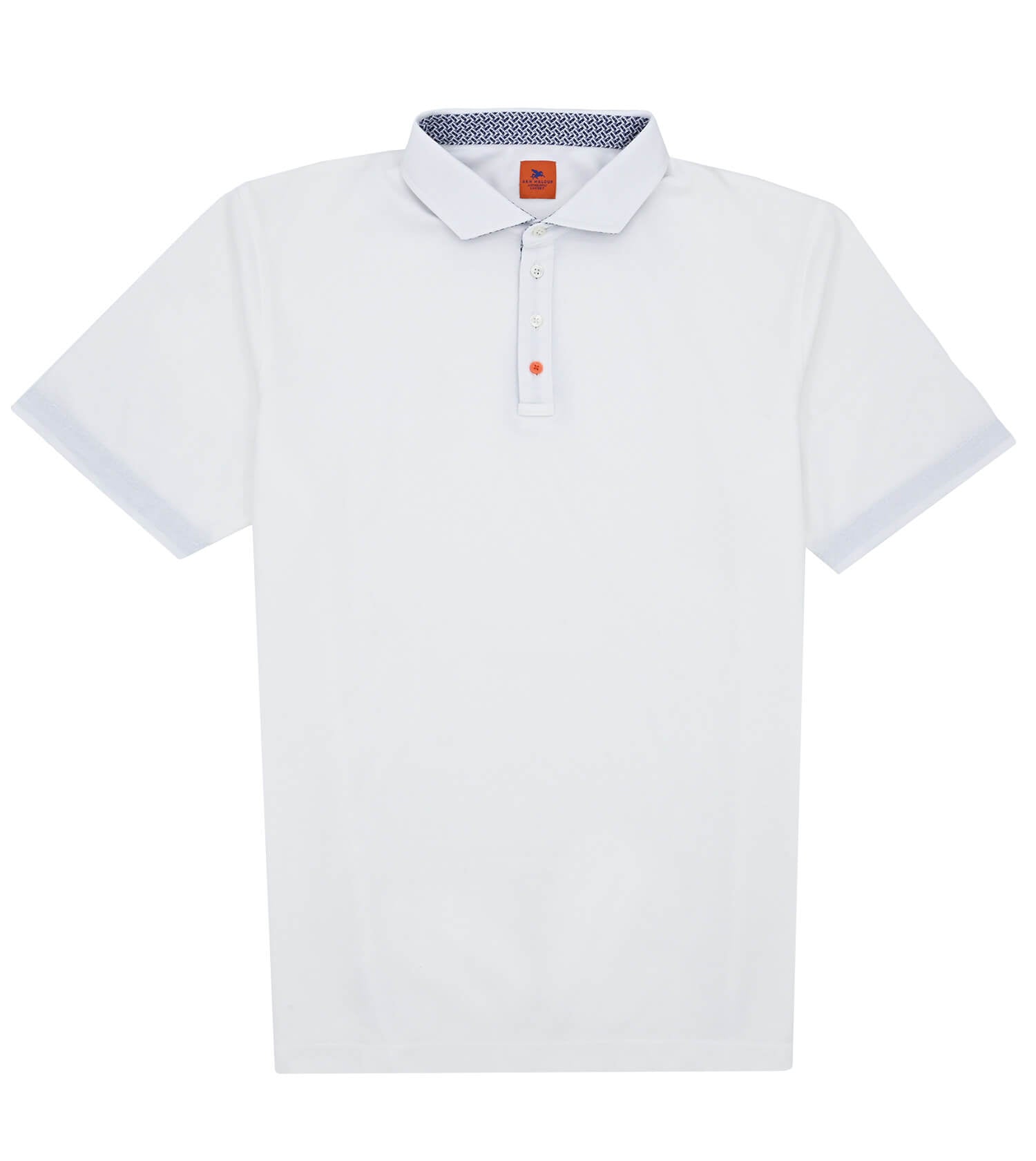 SAM MALOUF Orange Label Tech Pique Polo