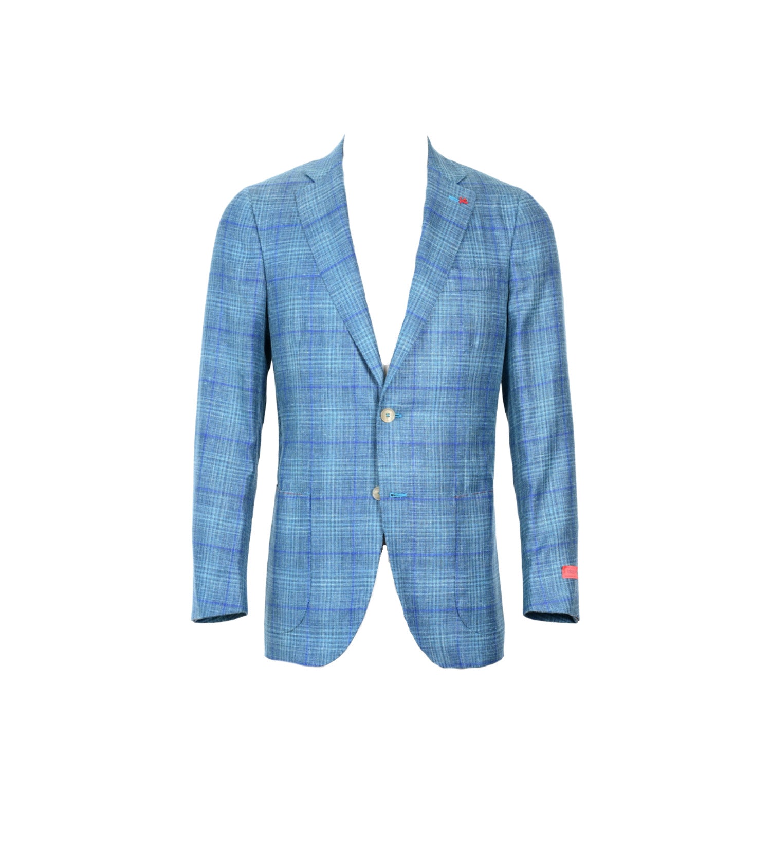 ISAIA Matte Effect Over Check Sport Coat