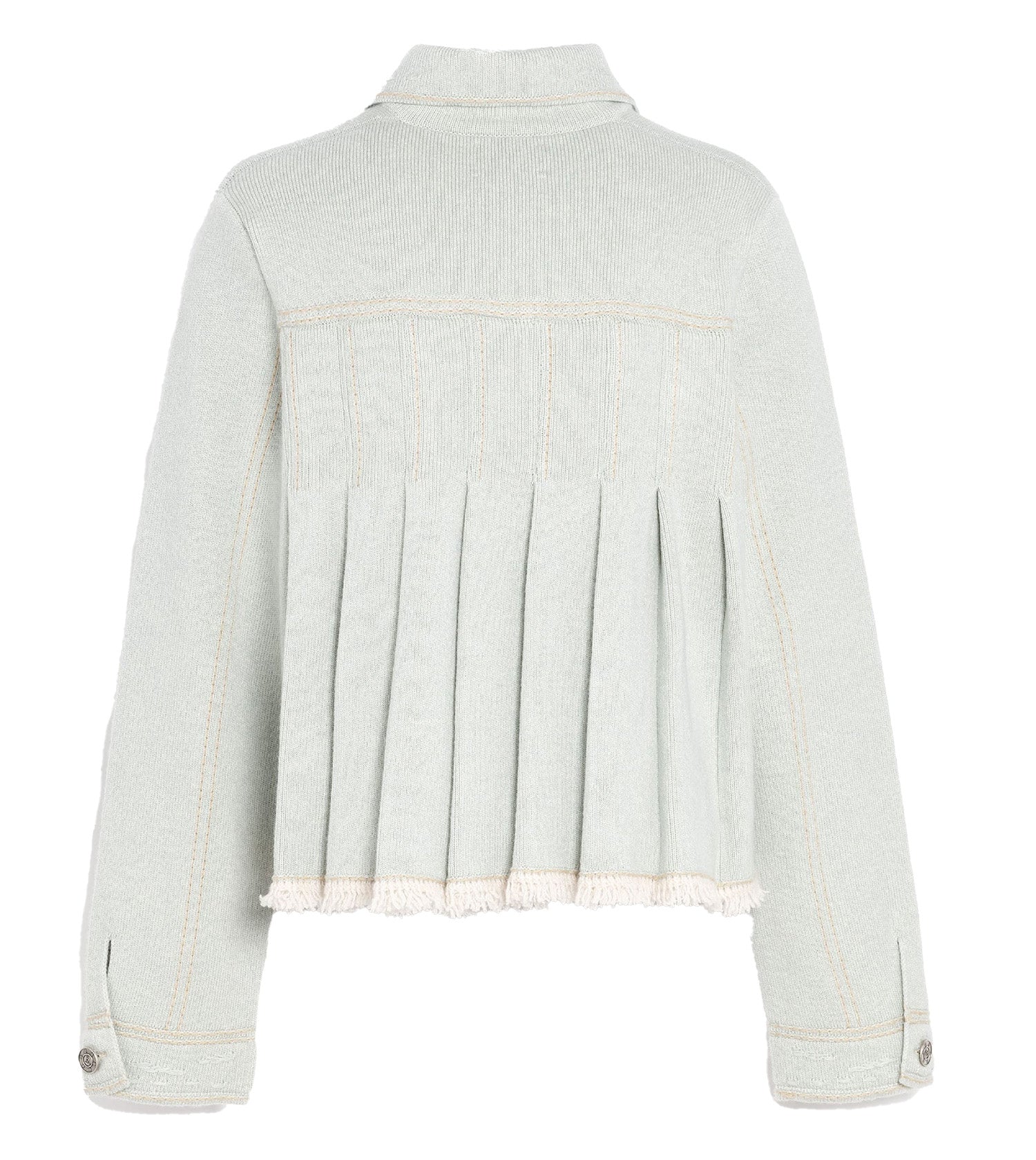 BARRIE Long Sleeve Jacket Denim Pleats