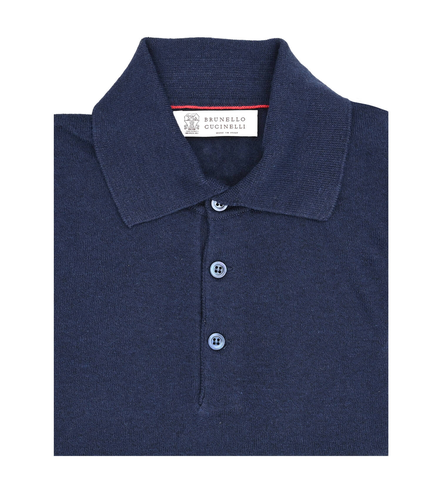 BRUNELLO CUCINELLI Knitted Linen Blend Polo Shirt