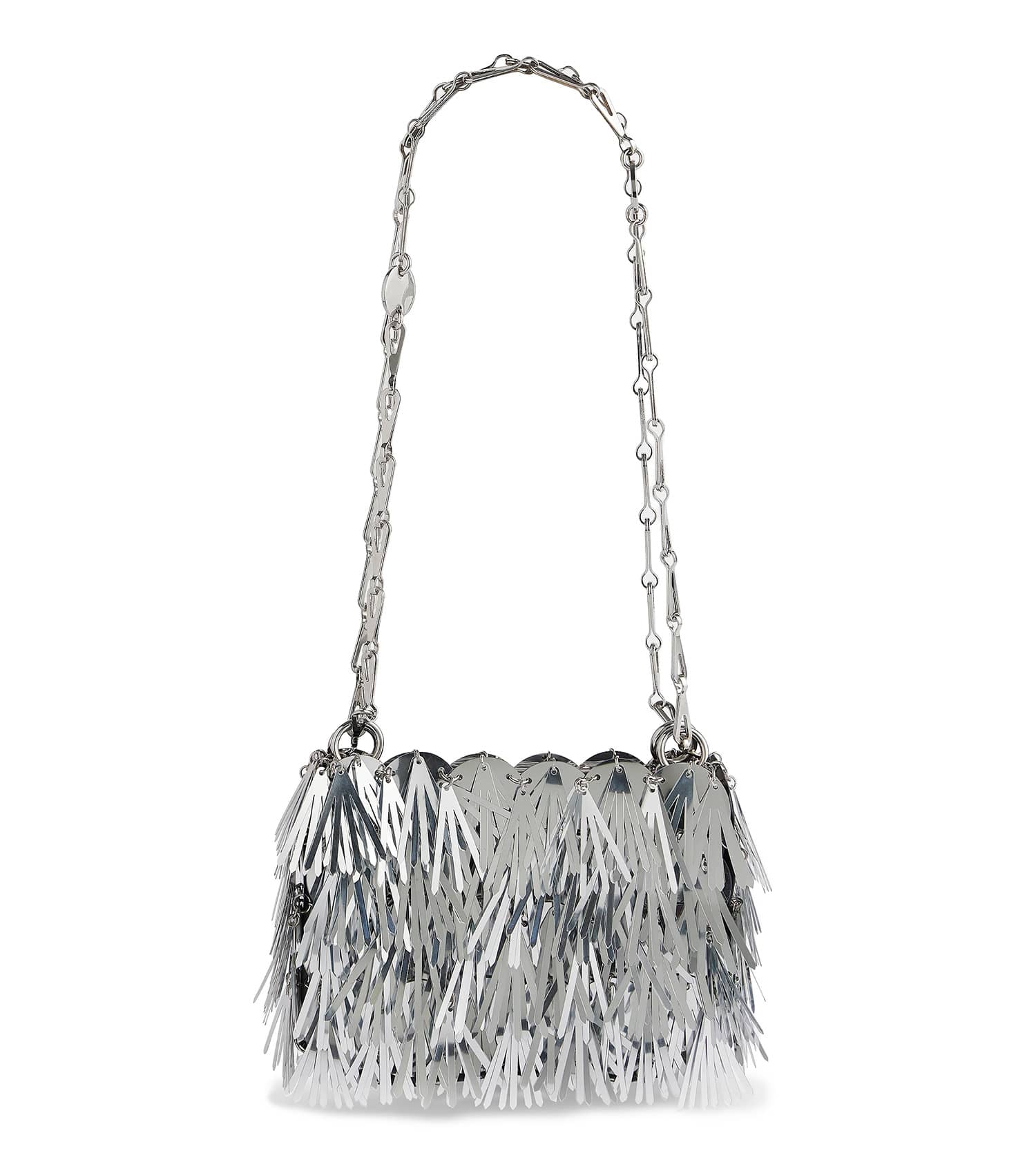 RABANNE Sac A Main Silver Sequin Bag