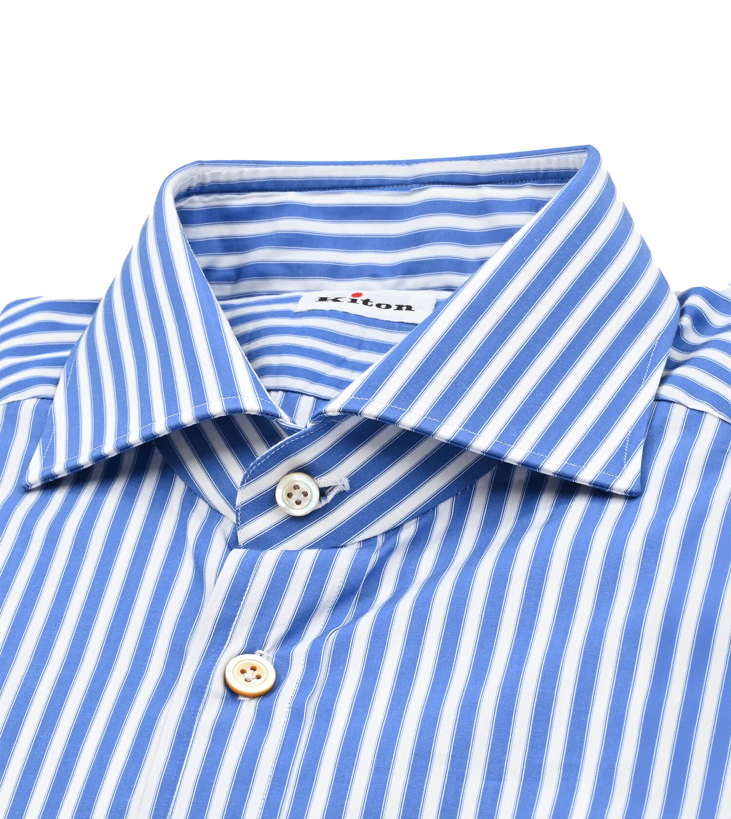 KITON Blue White Stripe Shirt