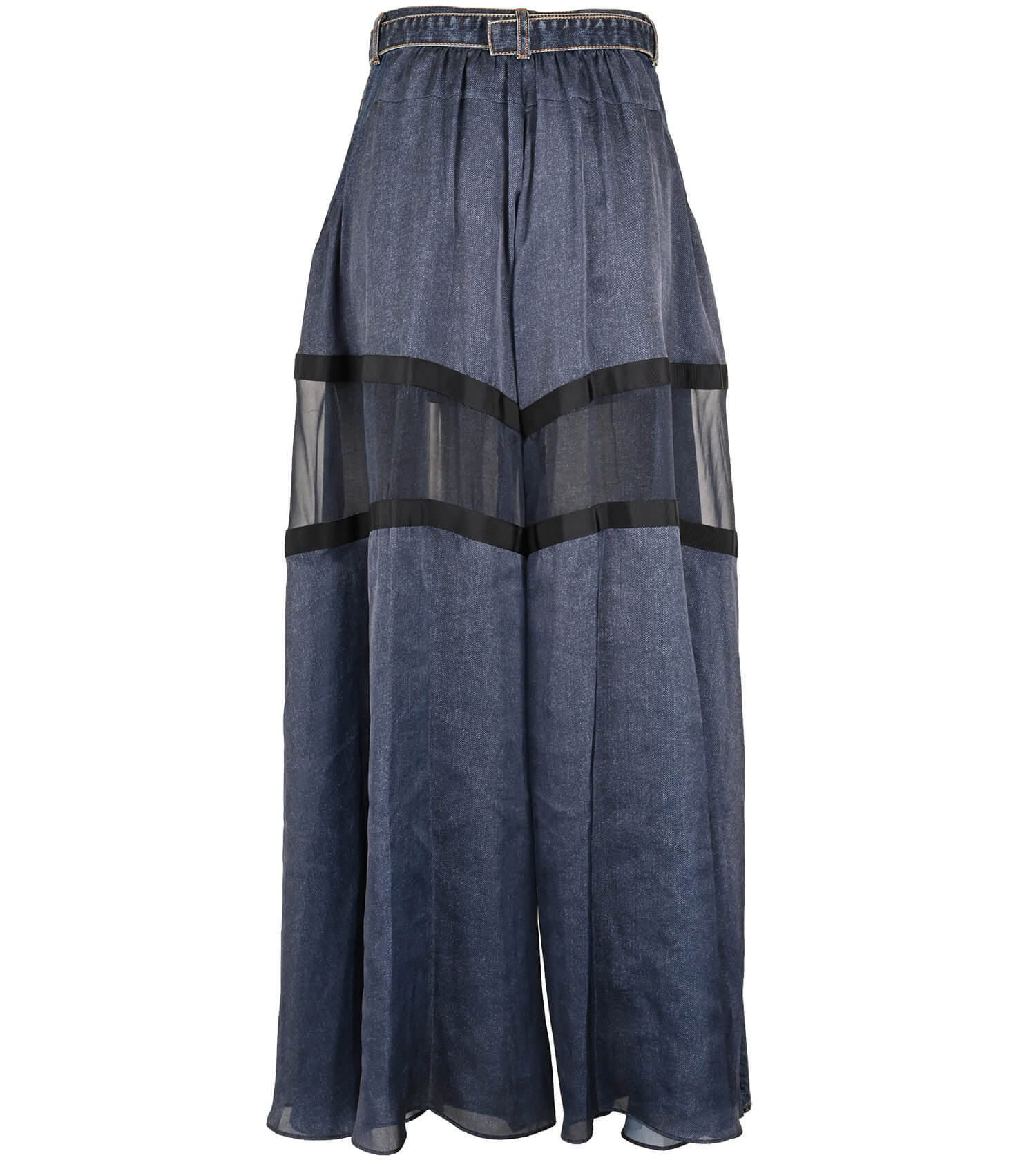 SACAI Denim Pants Pleated On The Side