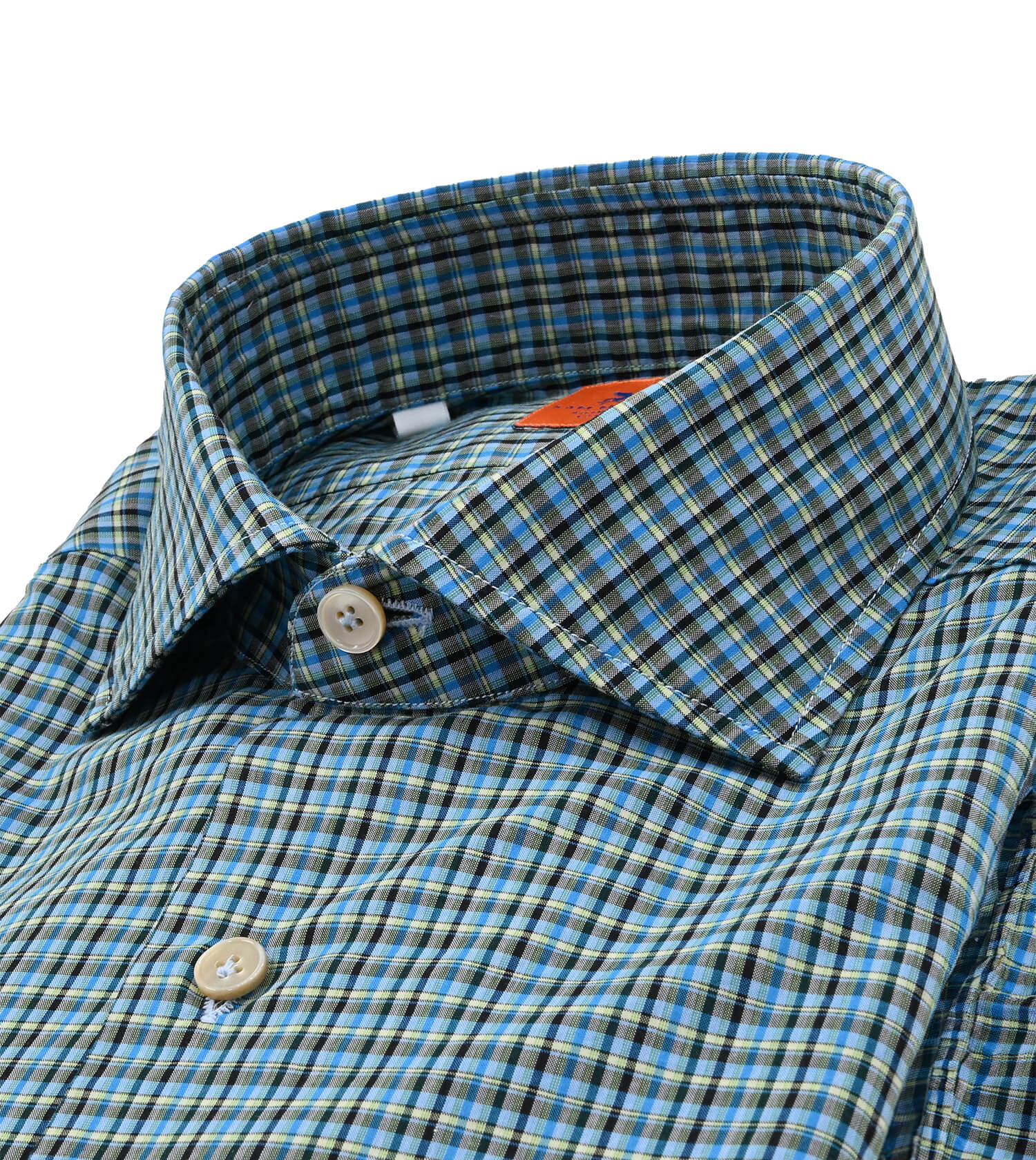 SAM MALOUF ORANGE LABEL Label Long Sleeve Plaid Sport Shirt