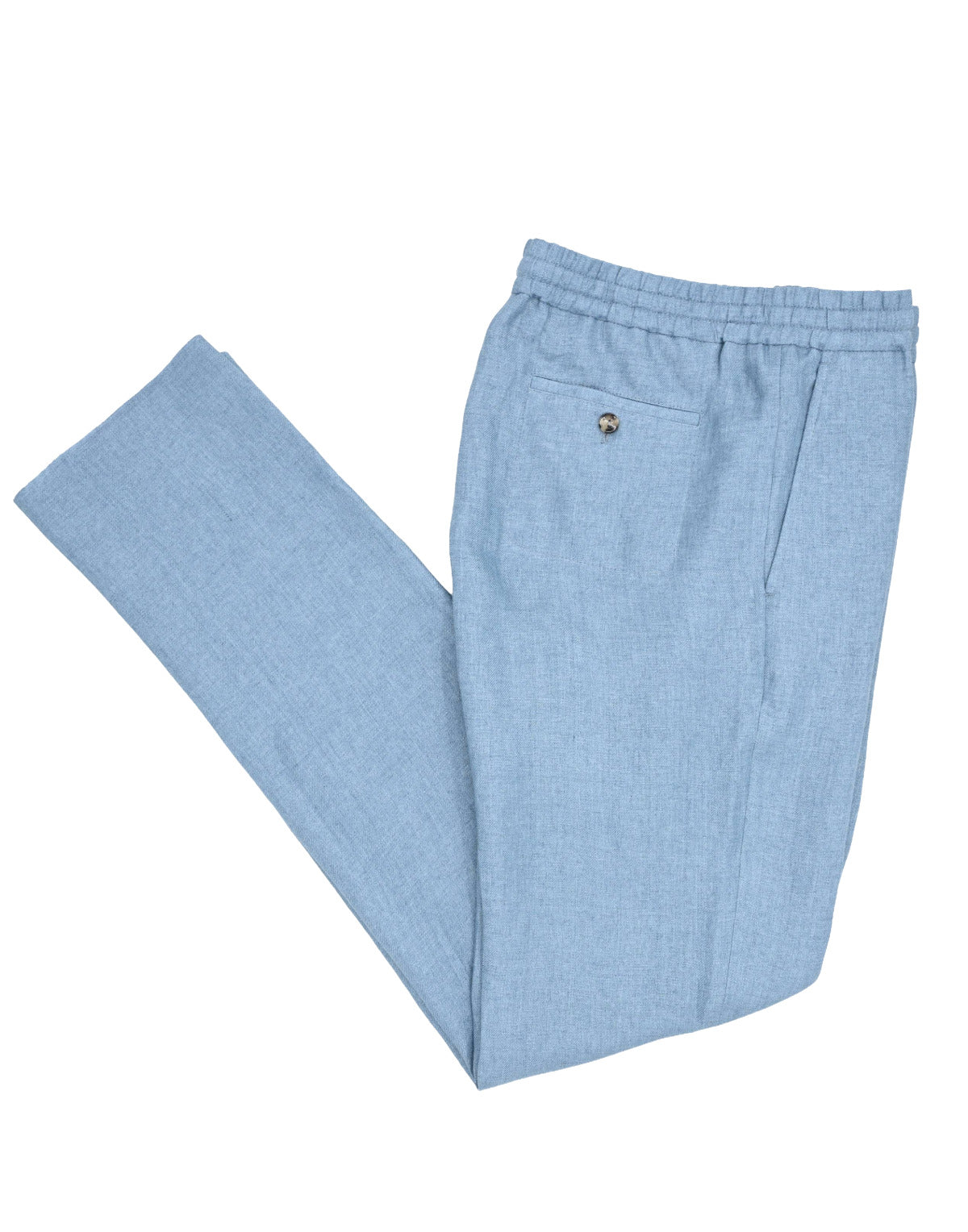 Light blue pants on a white background