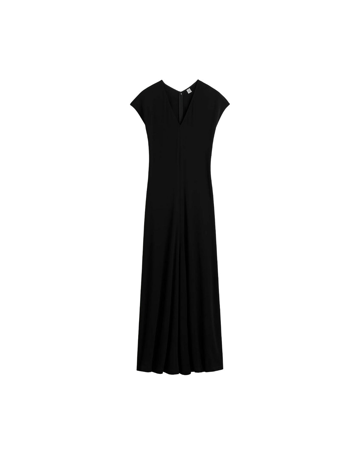 toteme black dress Toteme - V-neck Jersey Dress Black - XXS