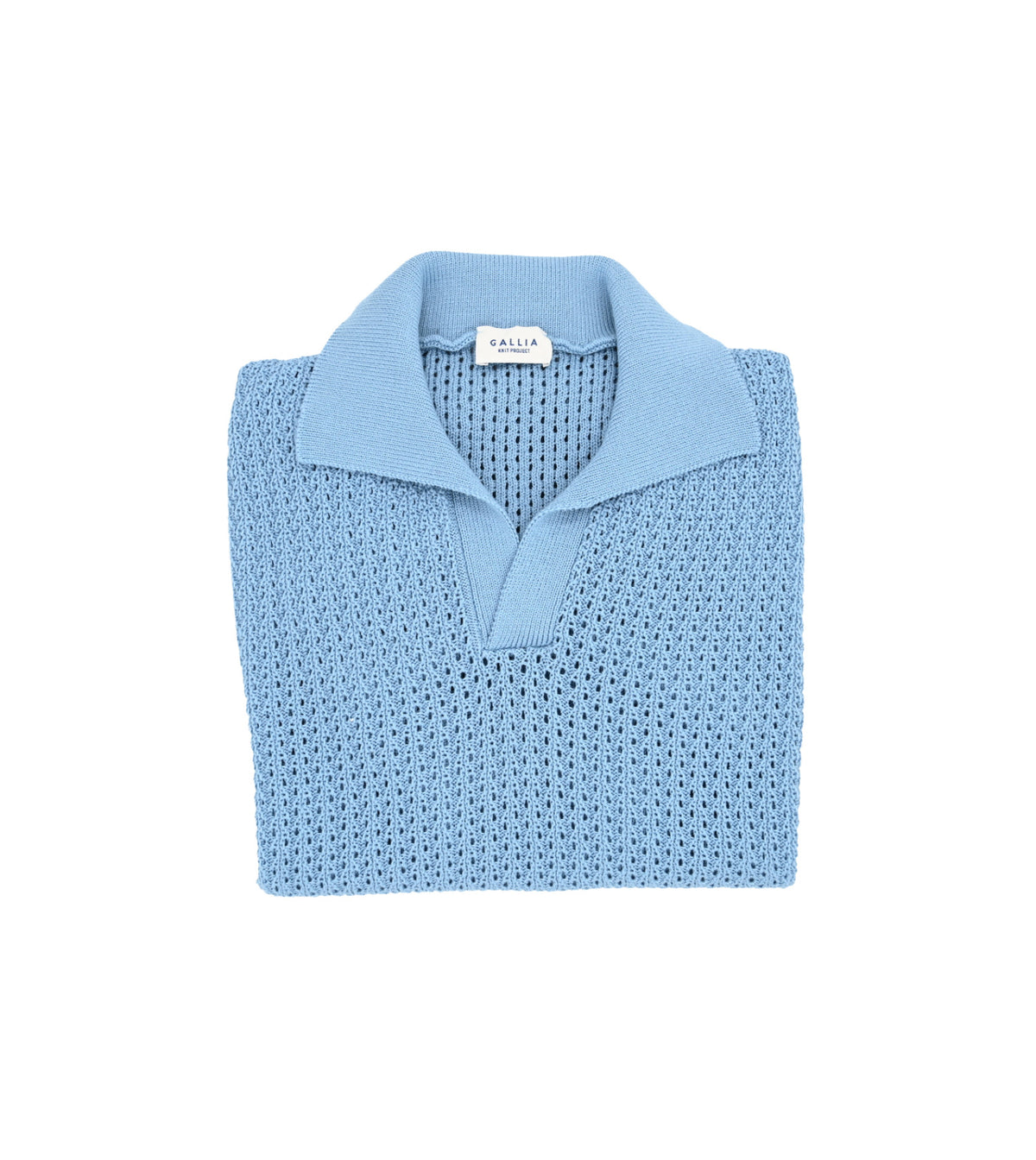 Johnny Collard GALLIA Knitted Johnny Collar Polo | Sam Malouf Authentic Luxury