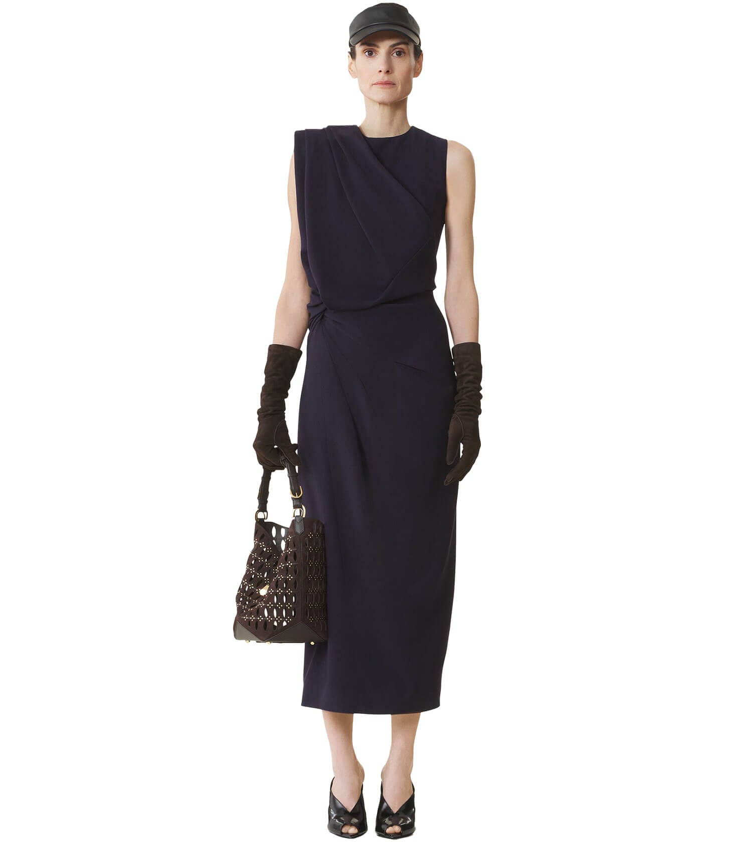 LANVIN Draped Shoulder Dress