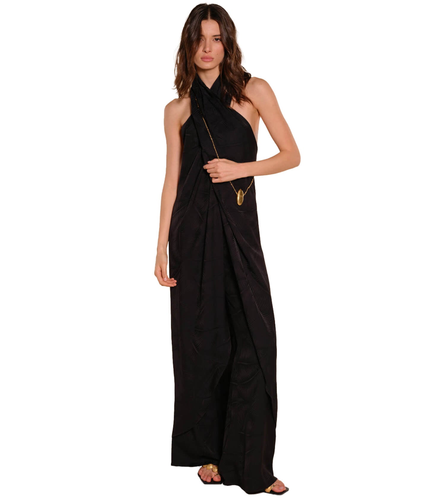 JOHANNA ORTIZ BLACK LAIDBACK ENERGY PANT