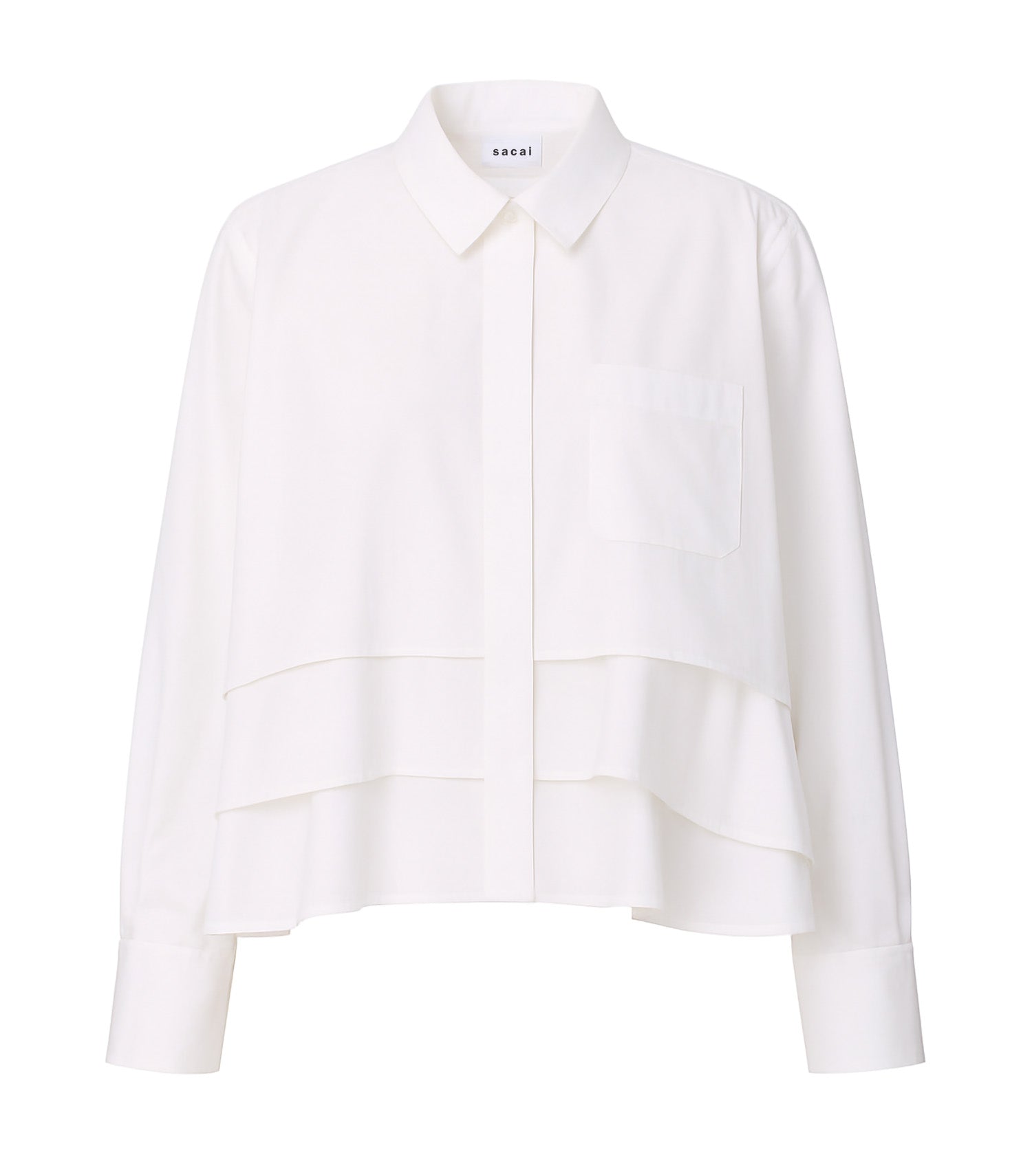 SACAI Poplin Tiered Layered Blouse