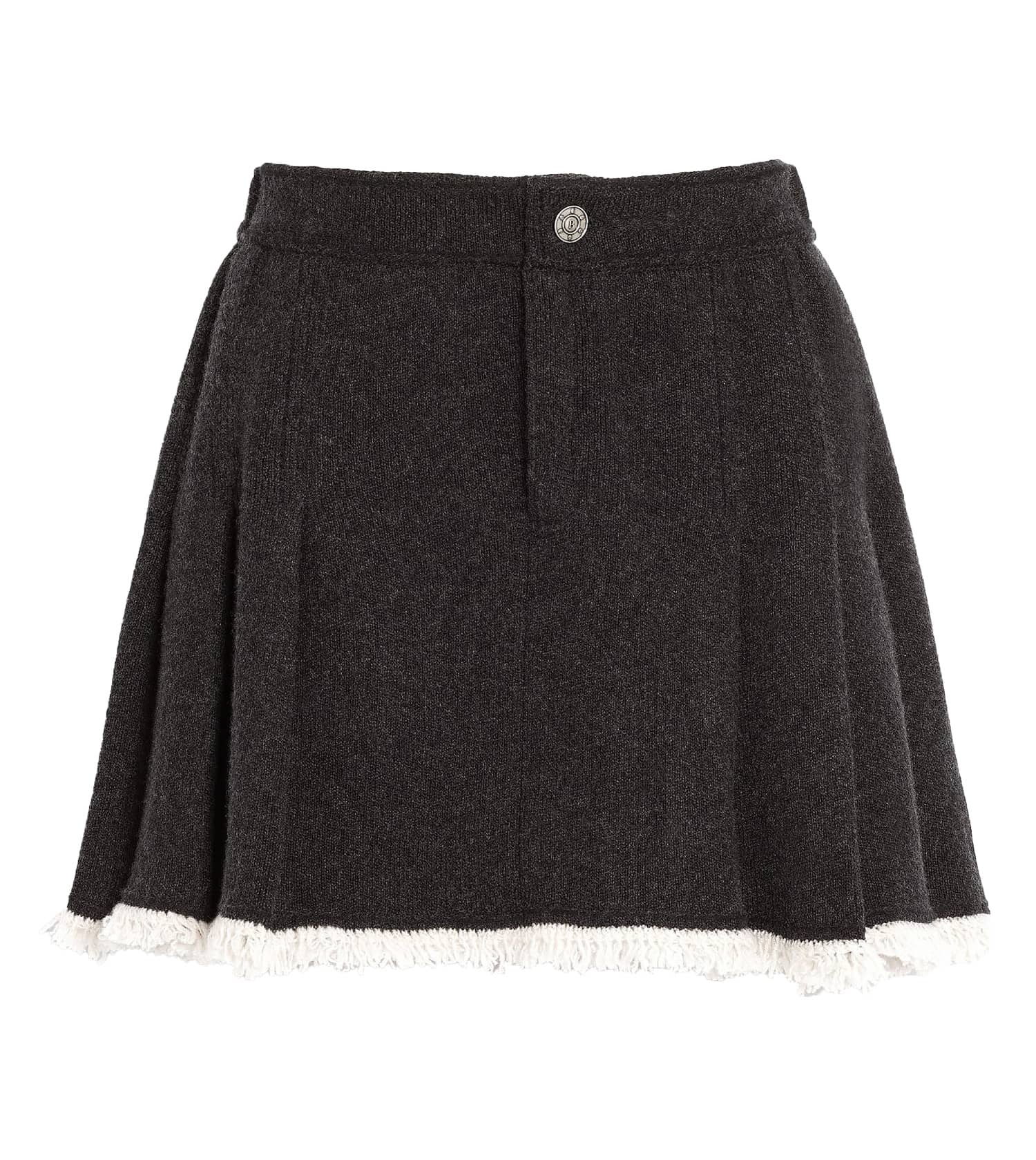 BARRIE Pleated Back Denim Feel Skirt