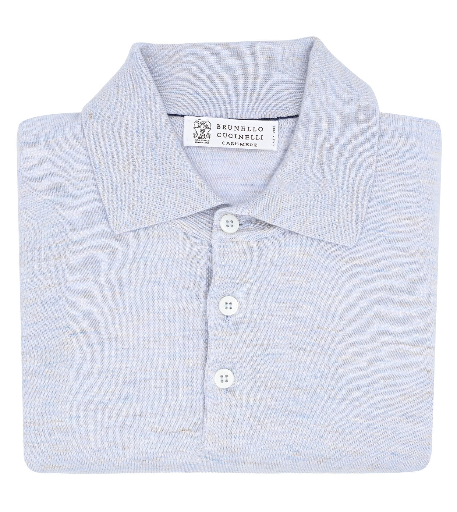 BRUNELLO CUCINELLI Cashmere Long Sleeve Sweater Polo