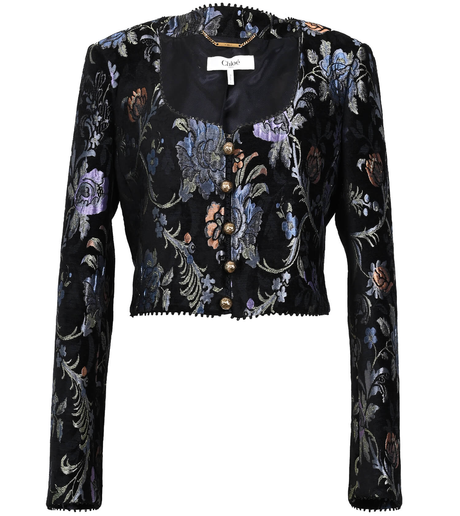 CHLOÉ Double-breasted Fitted Jacket Jacquard