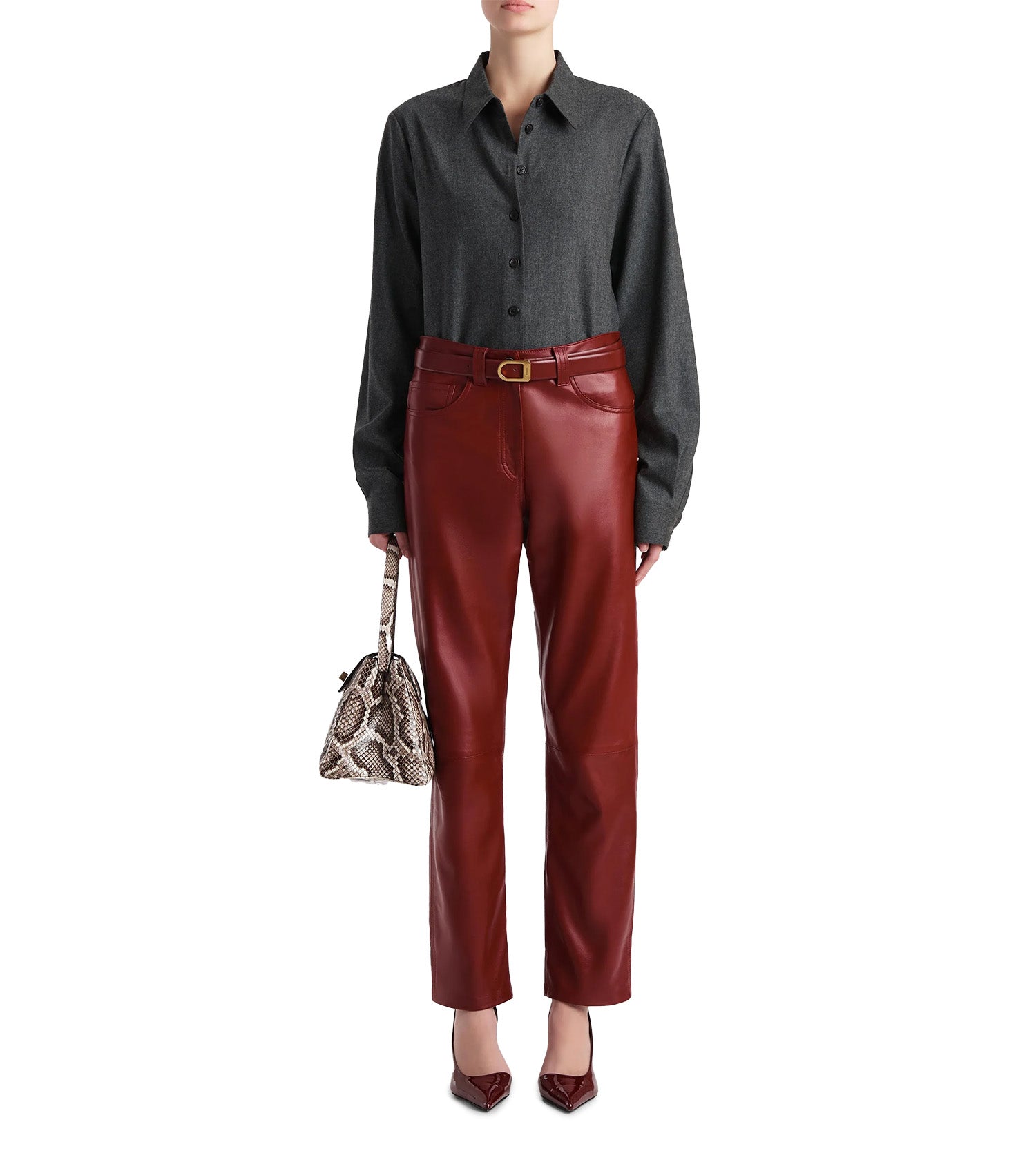 KHAITE Callum Leather Pant
