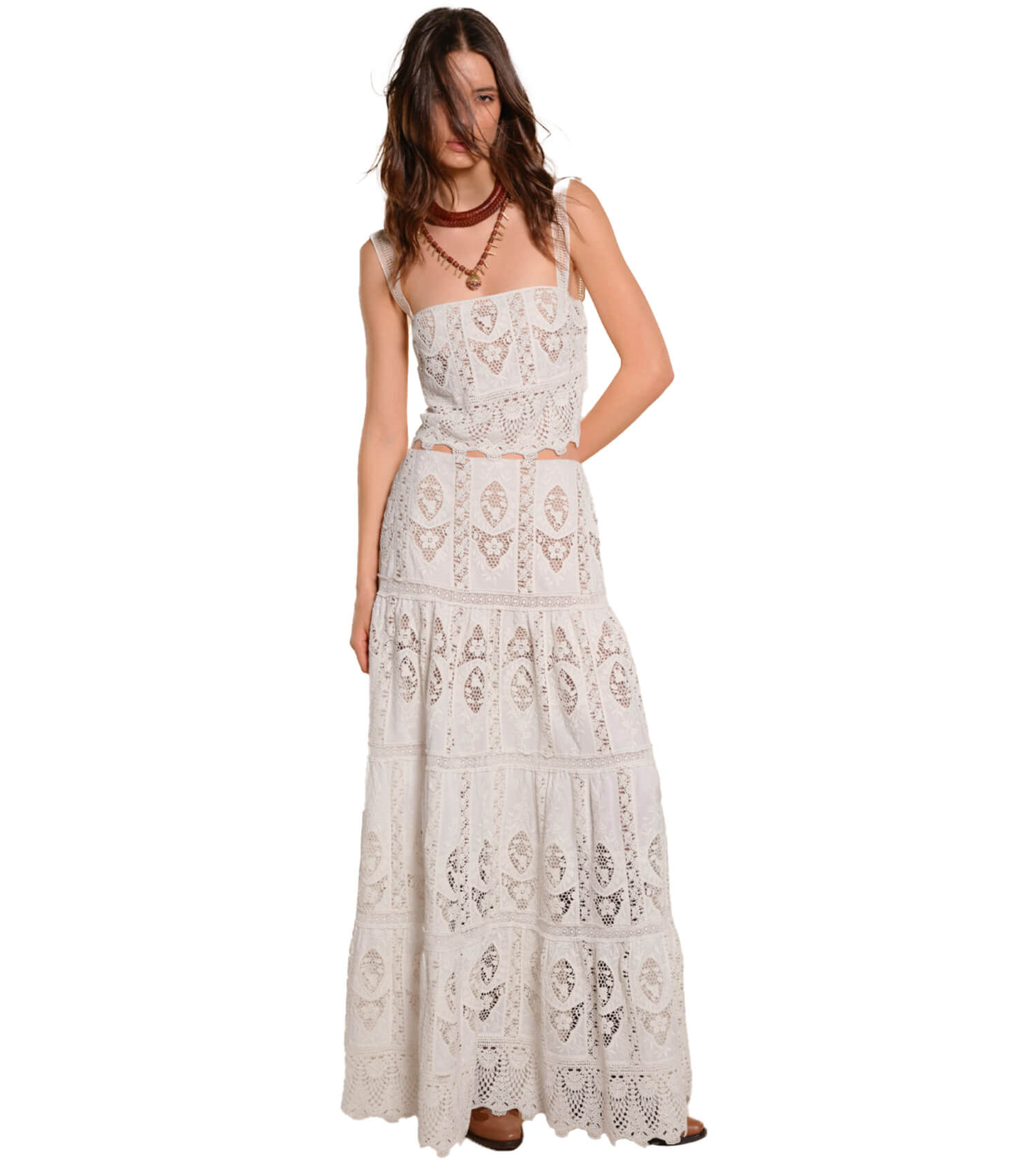 JOHANNA ORTIZ HIGHLIGHTED FIELDS MAXI SKIRT